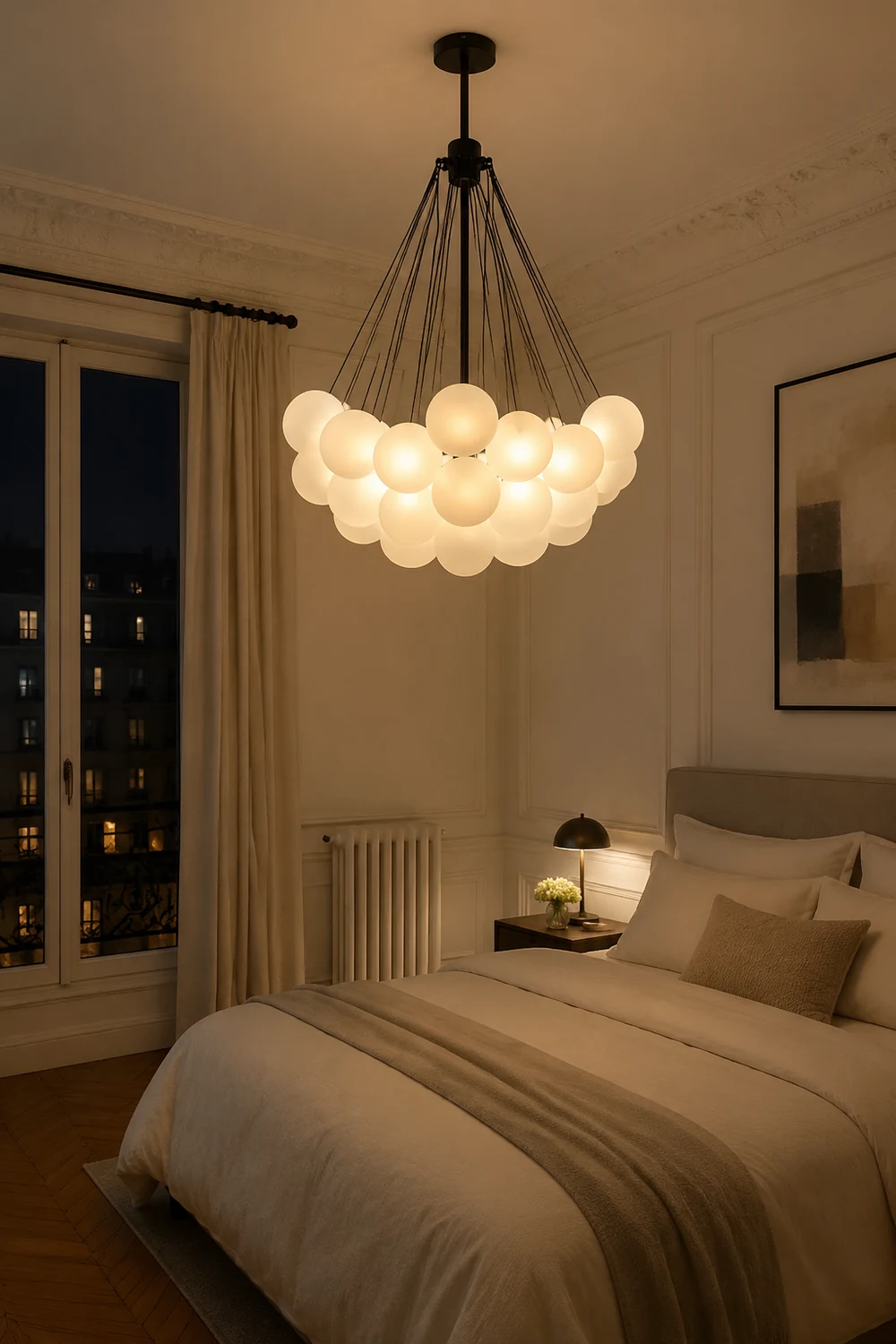 Bubble Chandelier Nordic Frosted Glass Ball Chandelier for Dining Room - Lumpaz