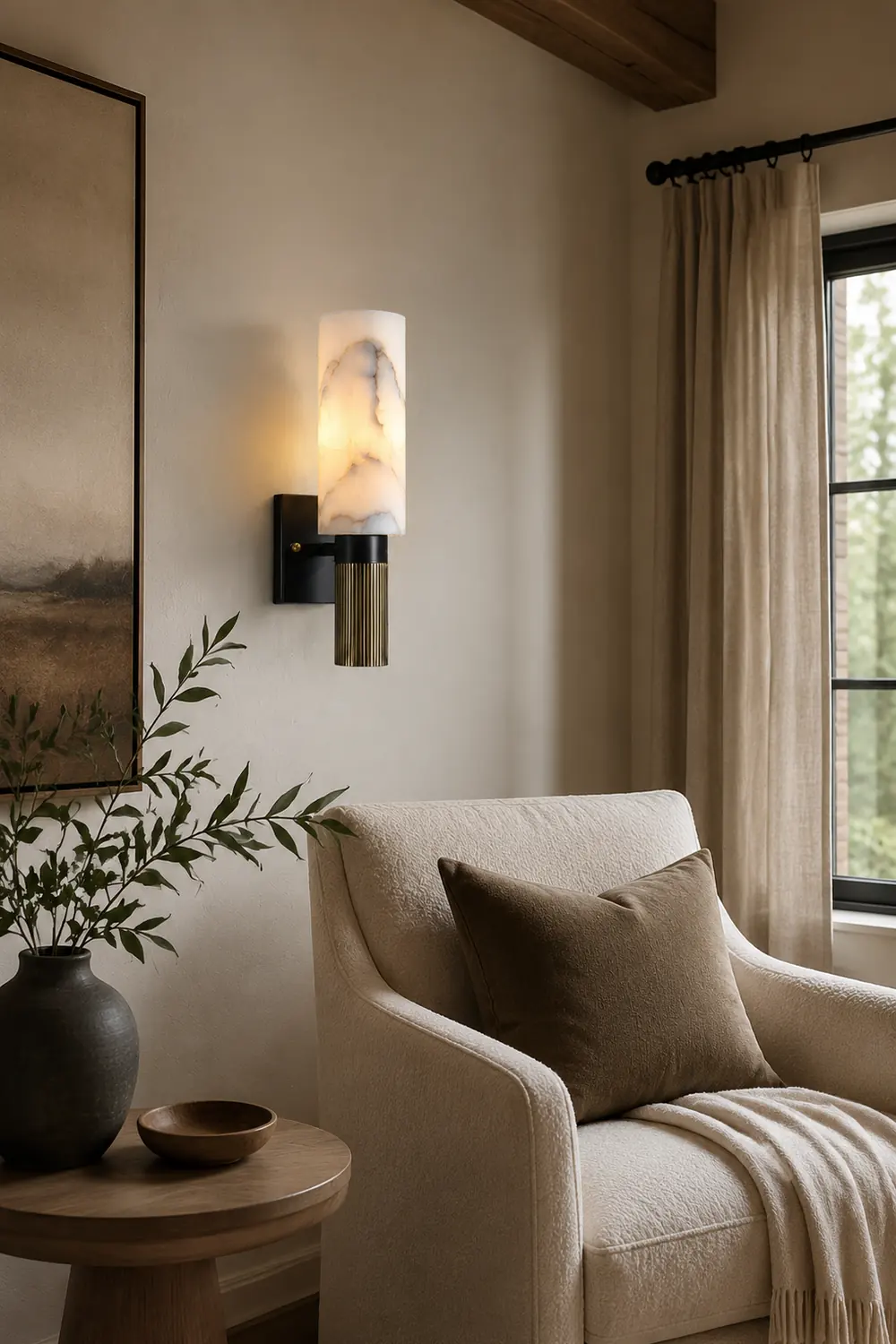 Torch Marble Sconce - Lumpaz