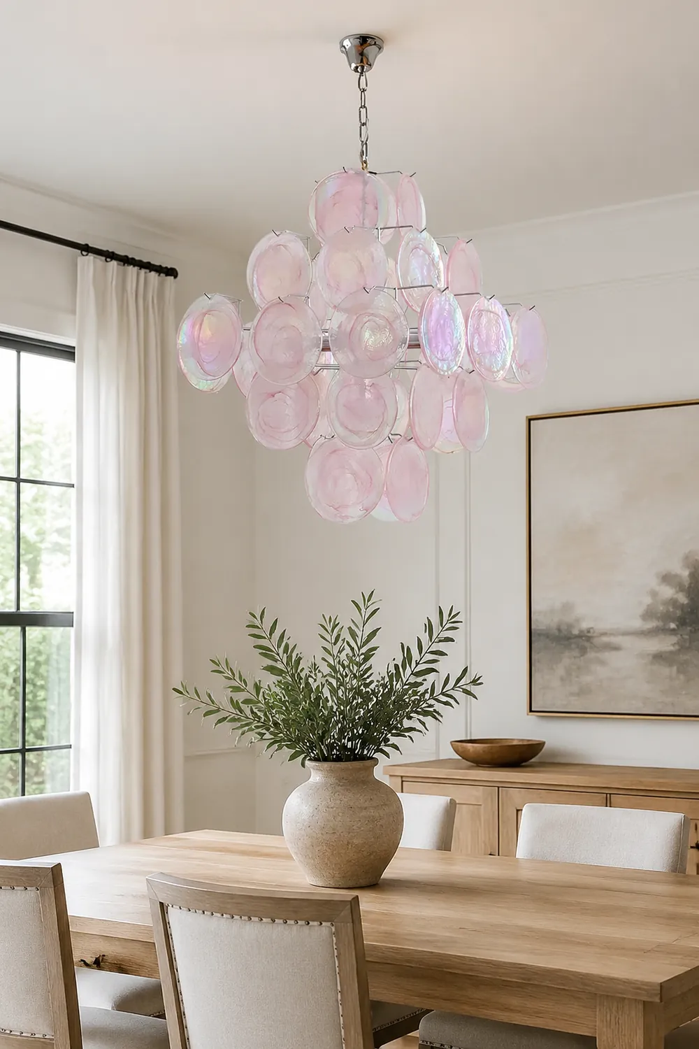 Pink Murano Glass Chandelier for Living Room - Lumpaz