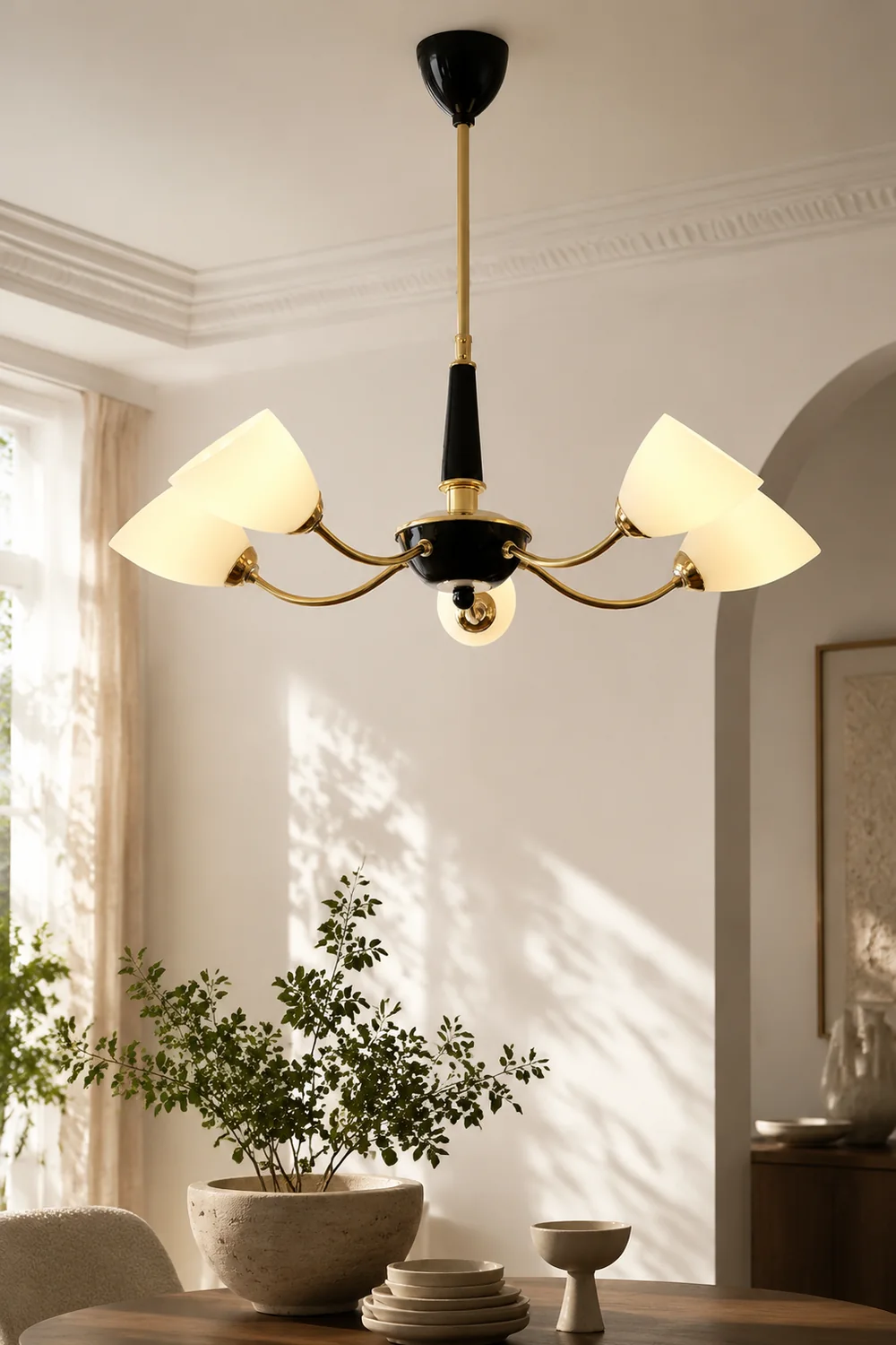 Medieval Modern Simple Black Bedroom Chandelier - Lumpaz