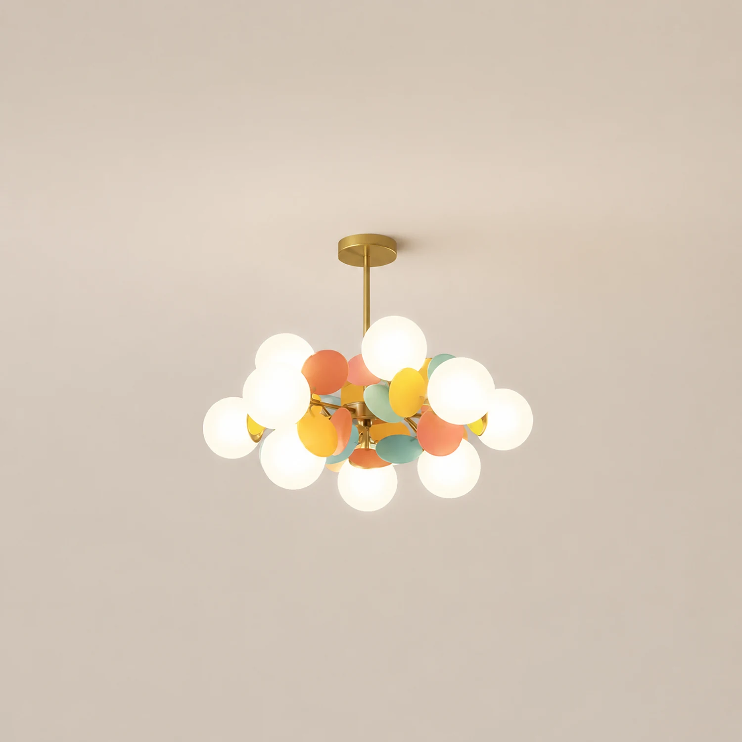 Nordic Multicolored Flower Branch Living Room Chandelier - Lumpaz