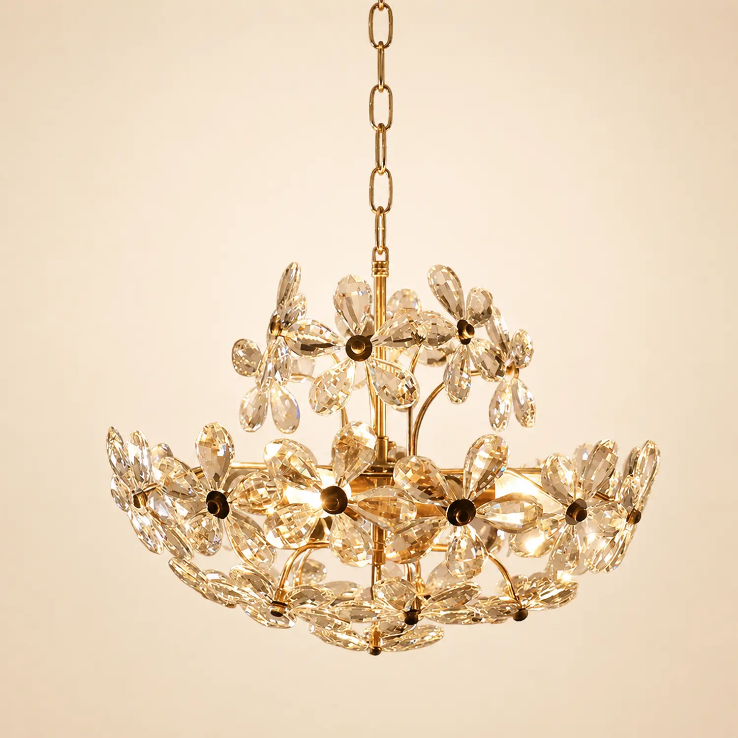 Luxury Crystal Bouquet Brass Chandeliers - Lumpaz