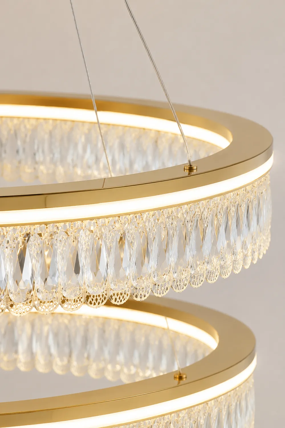 Luxury Large Crystal Ring Chandelier - Lumpaz