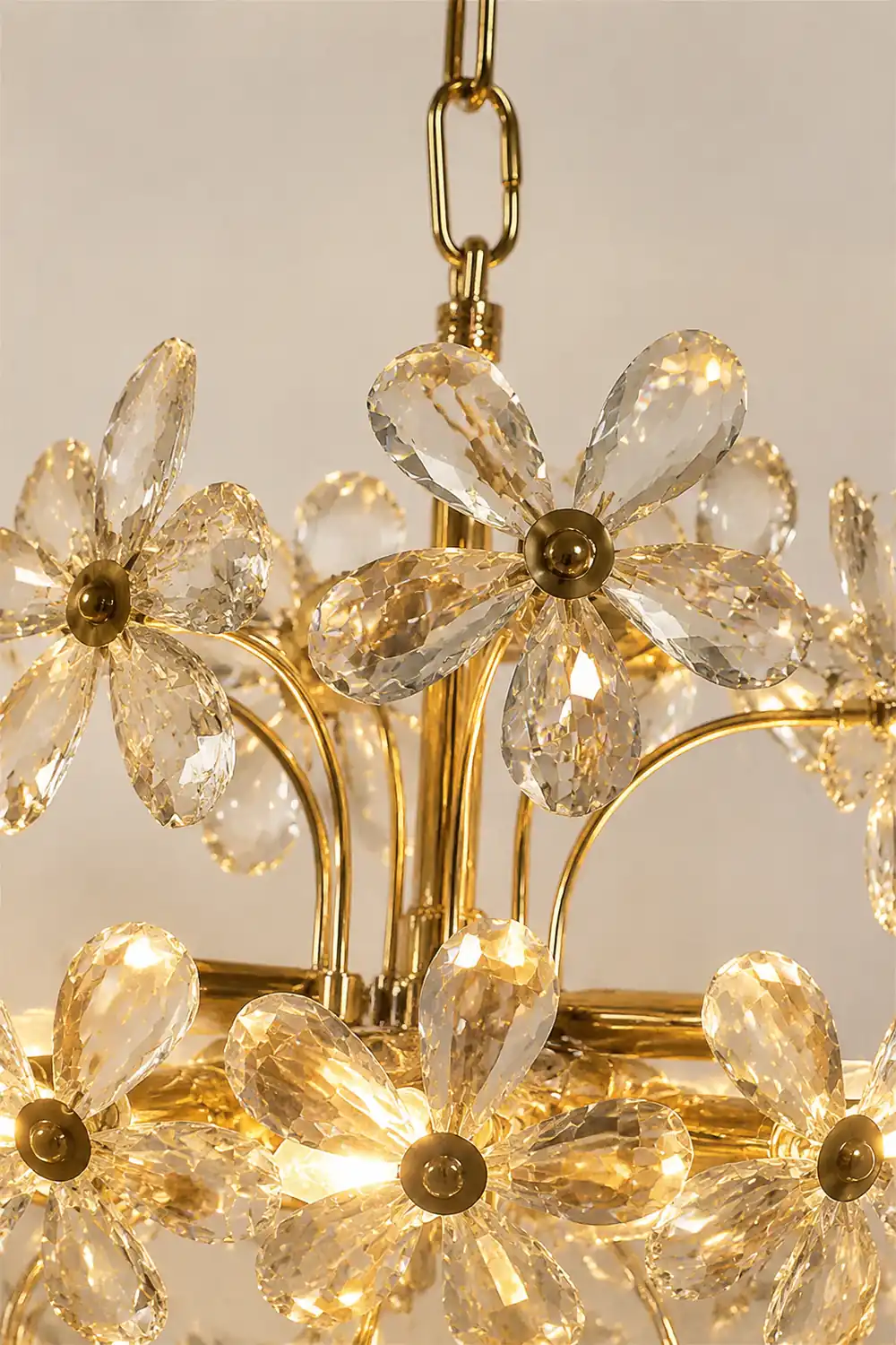 Luxury Crystal Bouquet Brass Chandeliers - Lumpaz