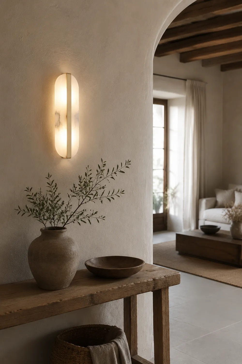 Stone Wall Alabaster LED Sconce - Lumpaz