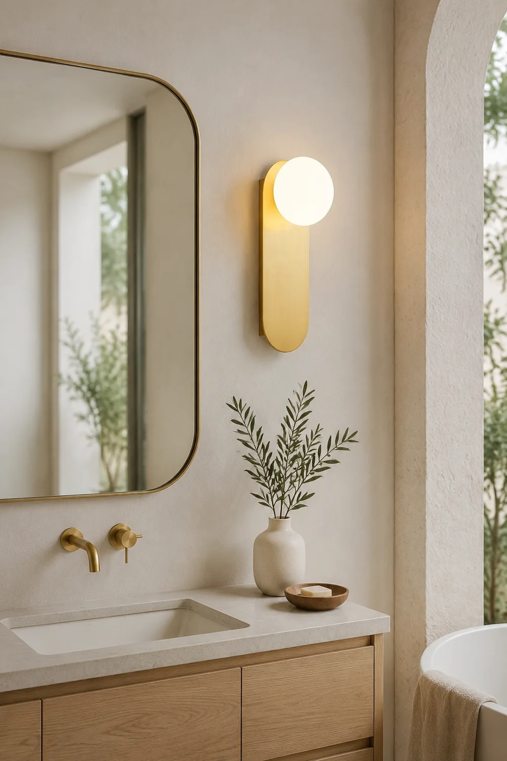 Flat Base Globe Sconce - Lumpaz