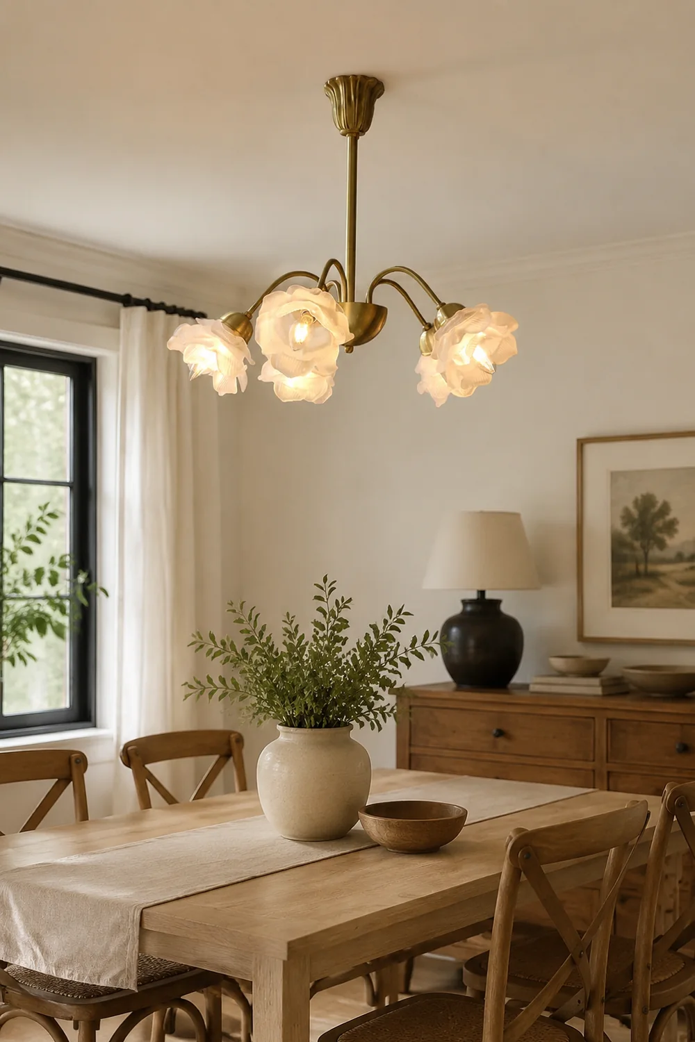 Modern French Retro Copper White Chandelier - Lumpaz