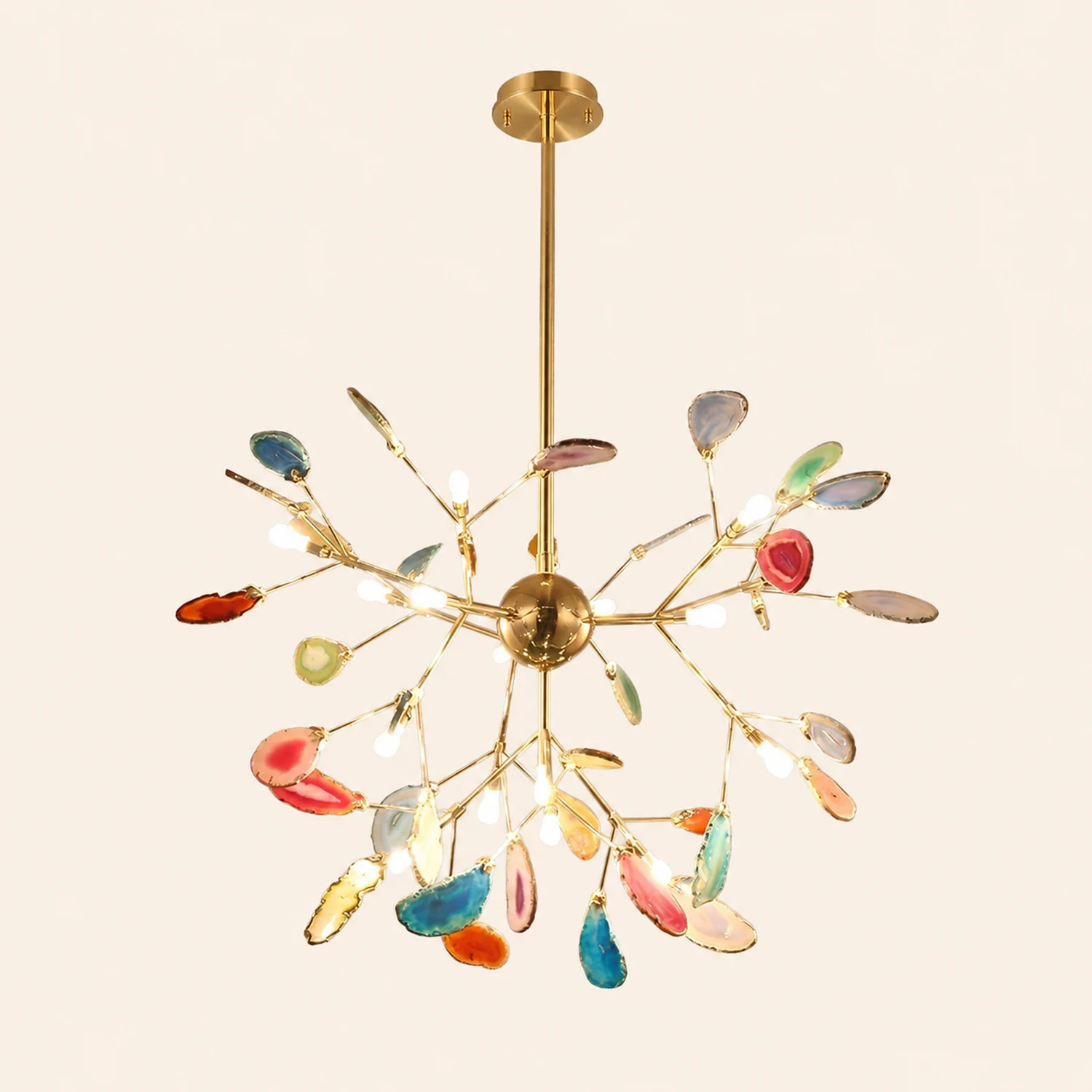 Nordic Creative Light Luxury Agate Stone Chandelier - Lumpaz