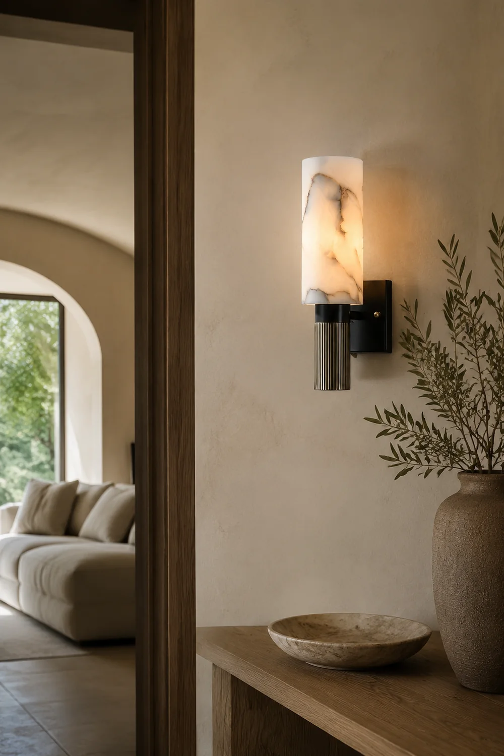 Torch Marble Sconce - Lumpaz