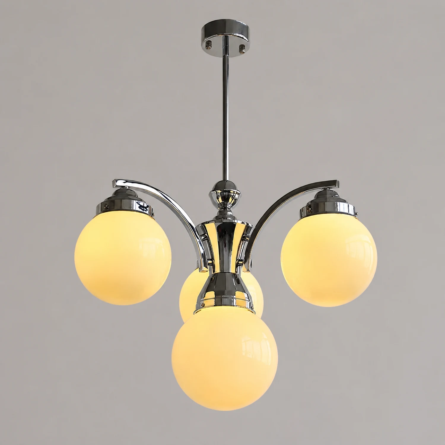 Retro Salamanca Round Glass Chandelier Lights - Lumpaz