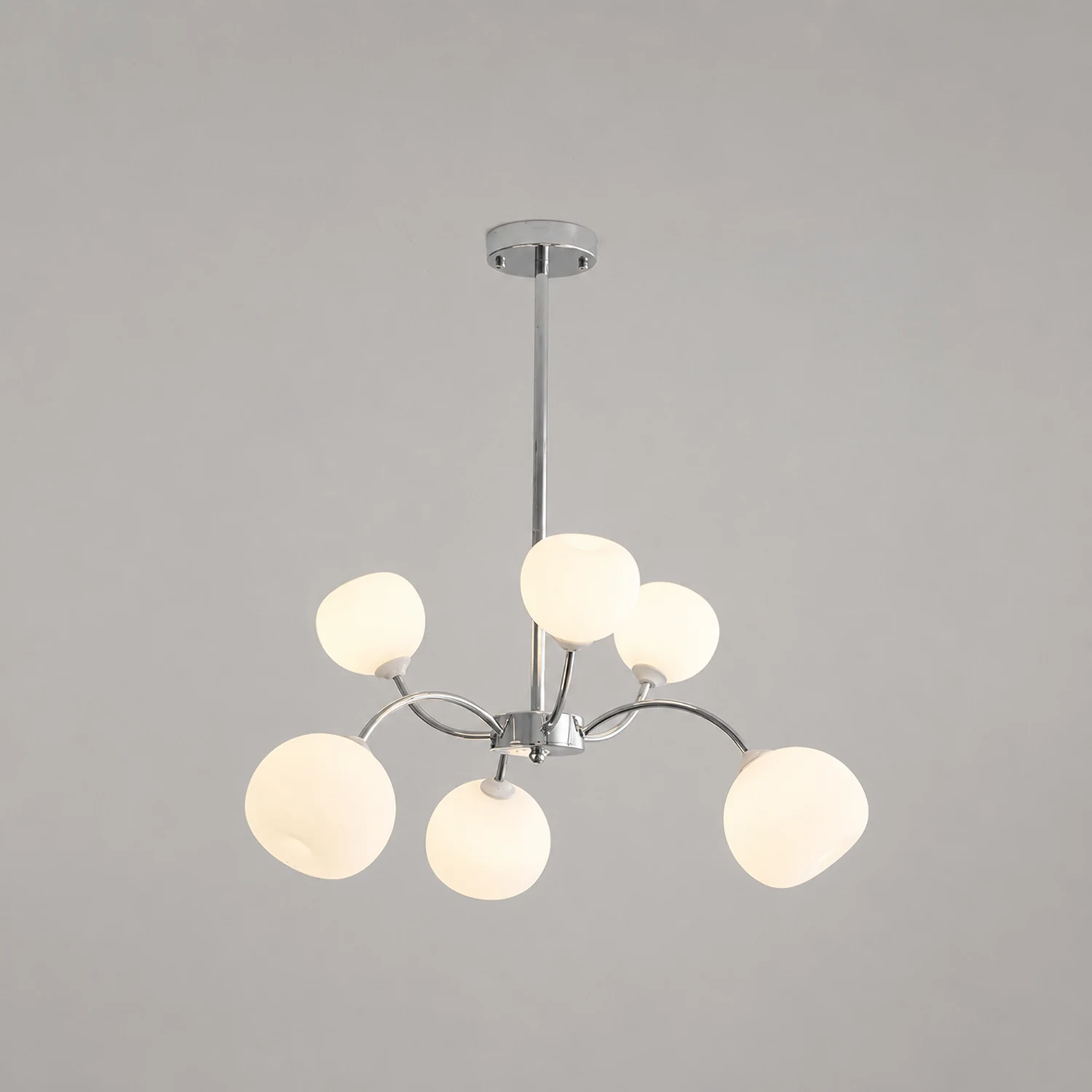 White Glass Globe Sputnik Shape Chandelier - Lumpaz