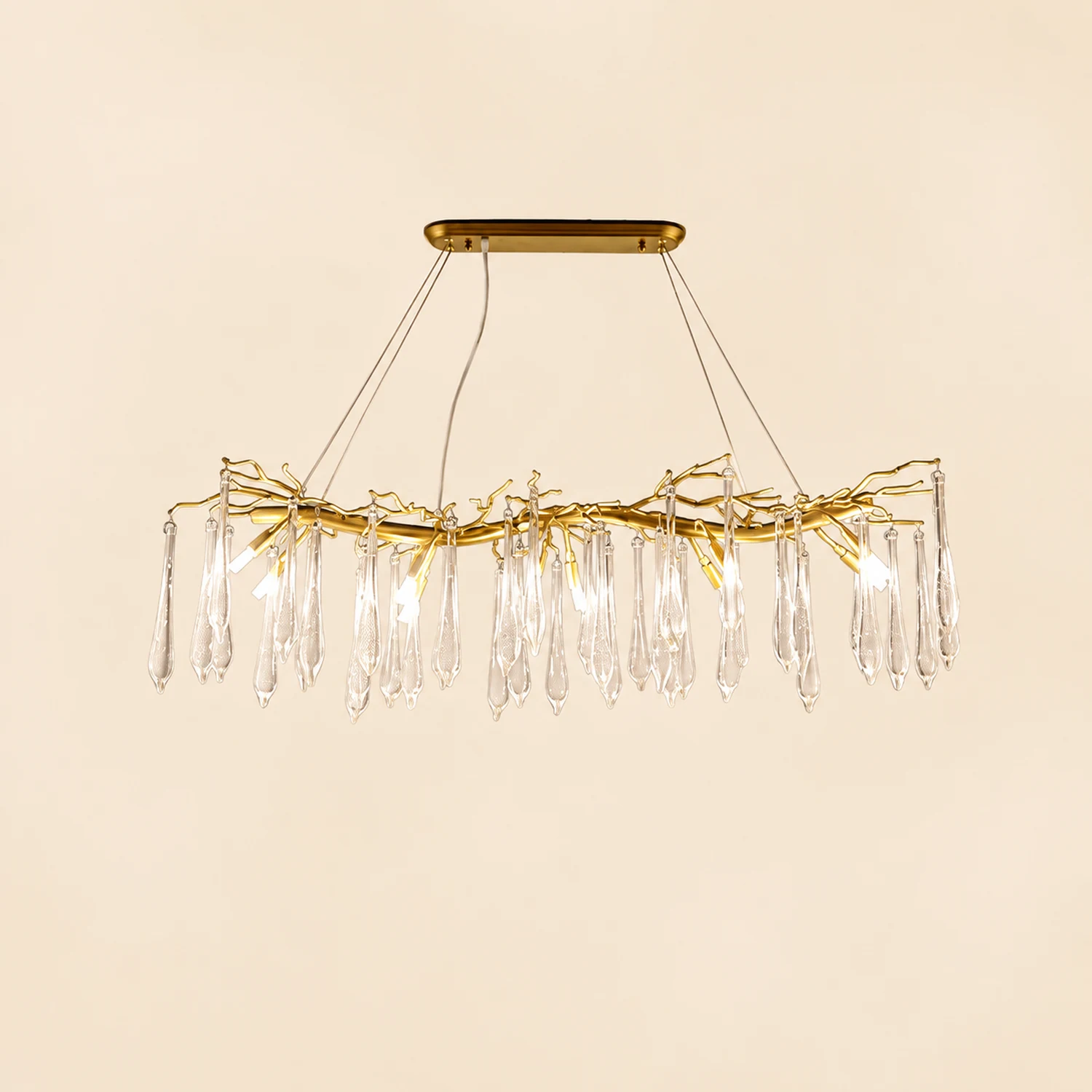 Modern Glass Teardrop Tiered Chandelier - Lumpaz