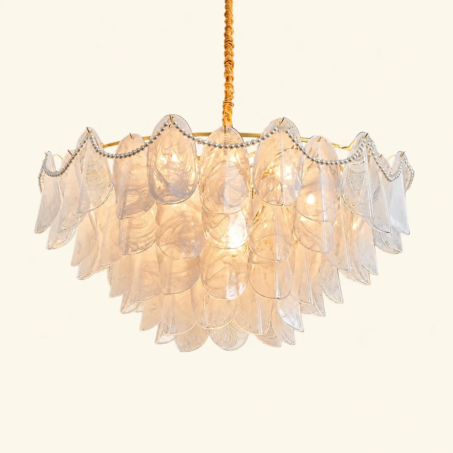 Contemporary Cloud-Inspired Frosted Glass Living Room Chandelier - Lumpaz