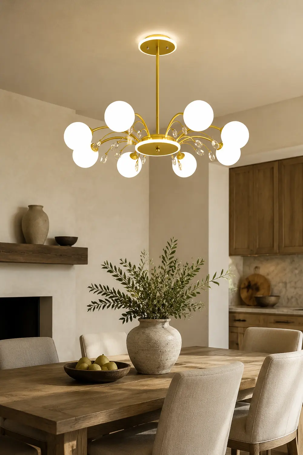 Luxurious Gold Glass Raindrop Chandeliers - Lumpaz