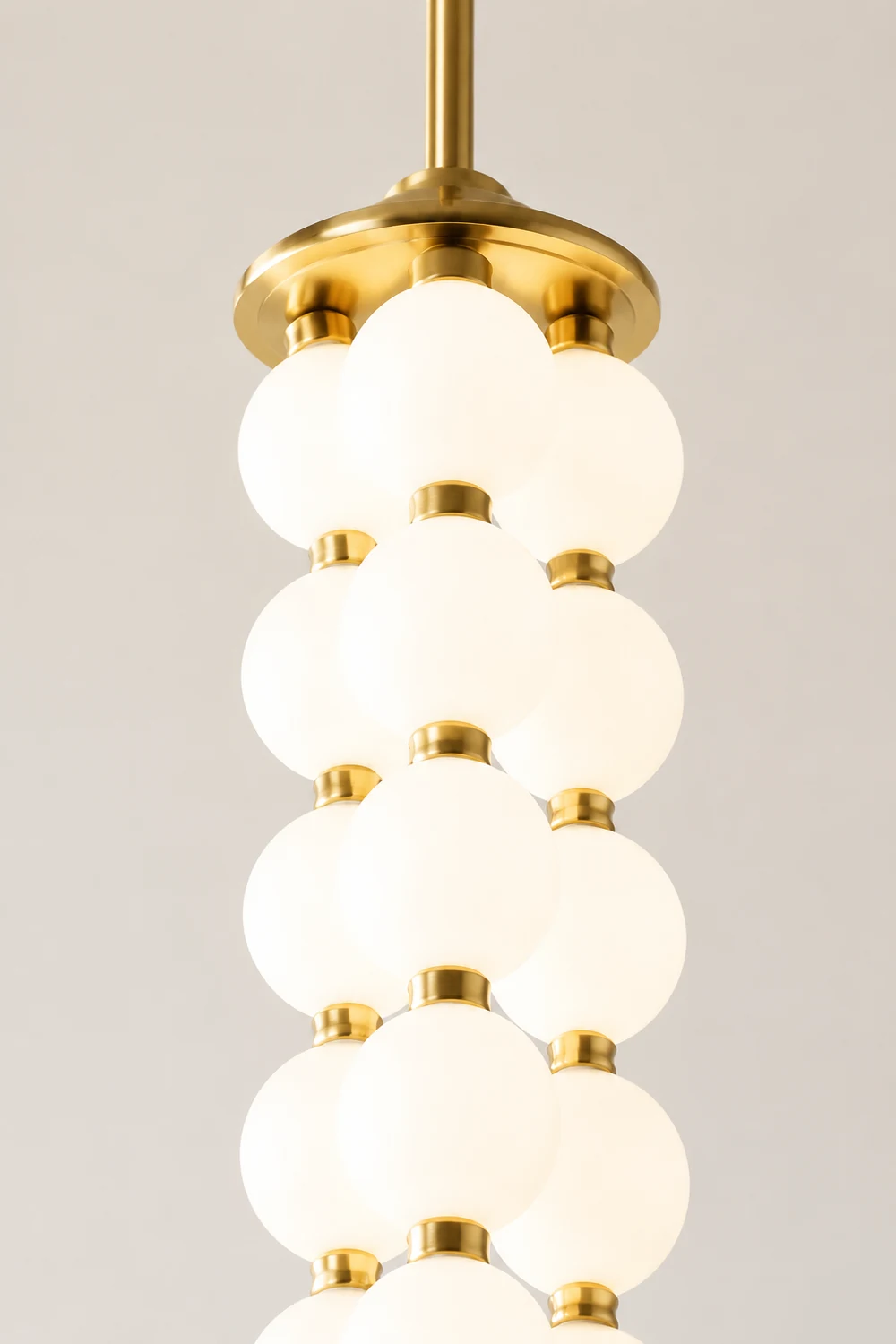 Art Deco White Bubble LED Chandelier For Staircase - Lumpaz