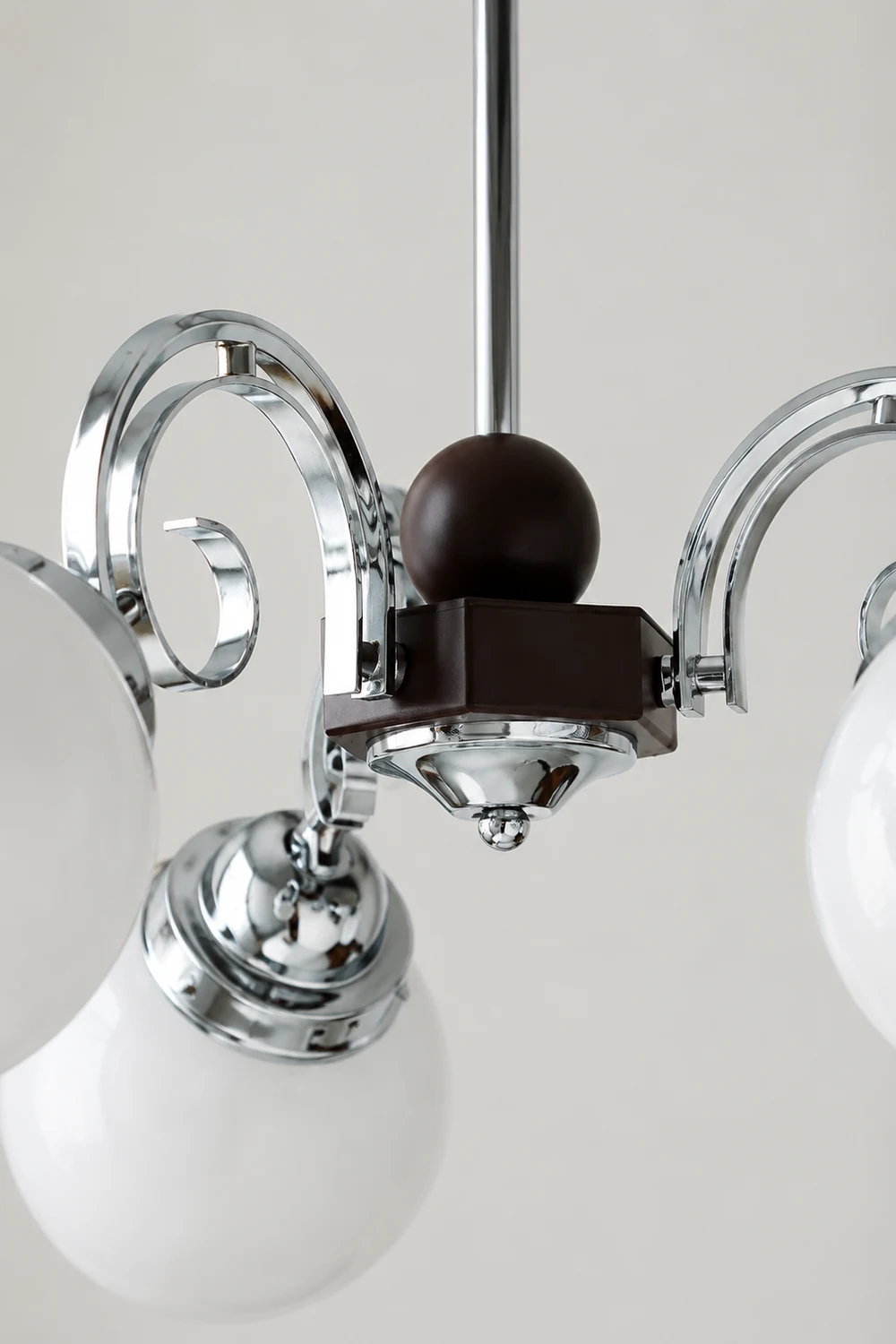 Vintage Kotter Cream Glass Chandelier - Lumpaz