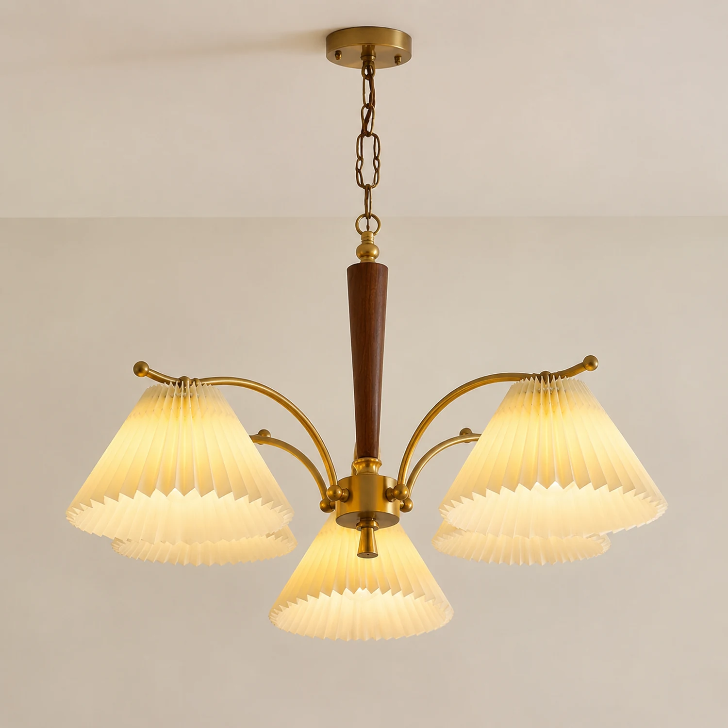 Decoration Pleated Lampshade Dining Room Chandelier Light - Lumpaz