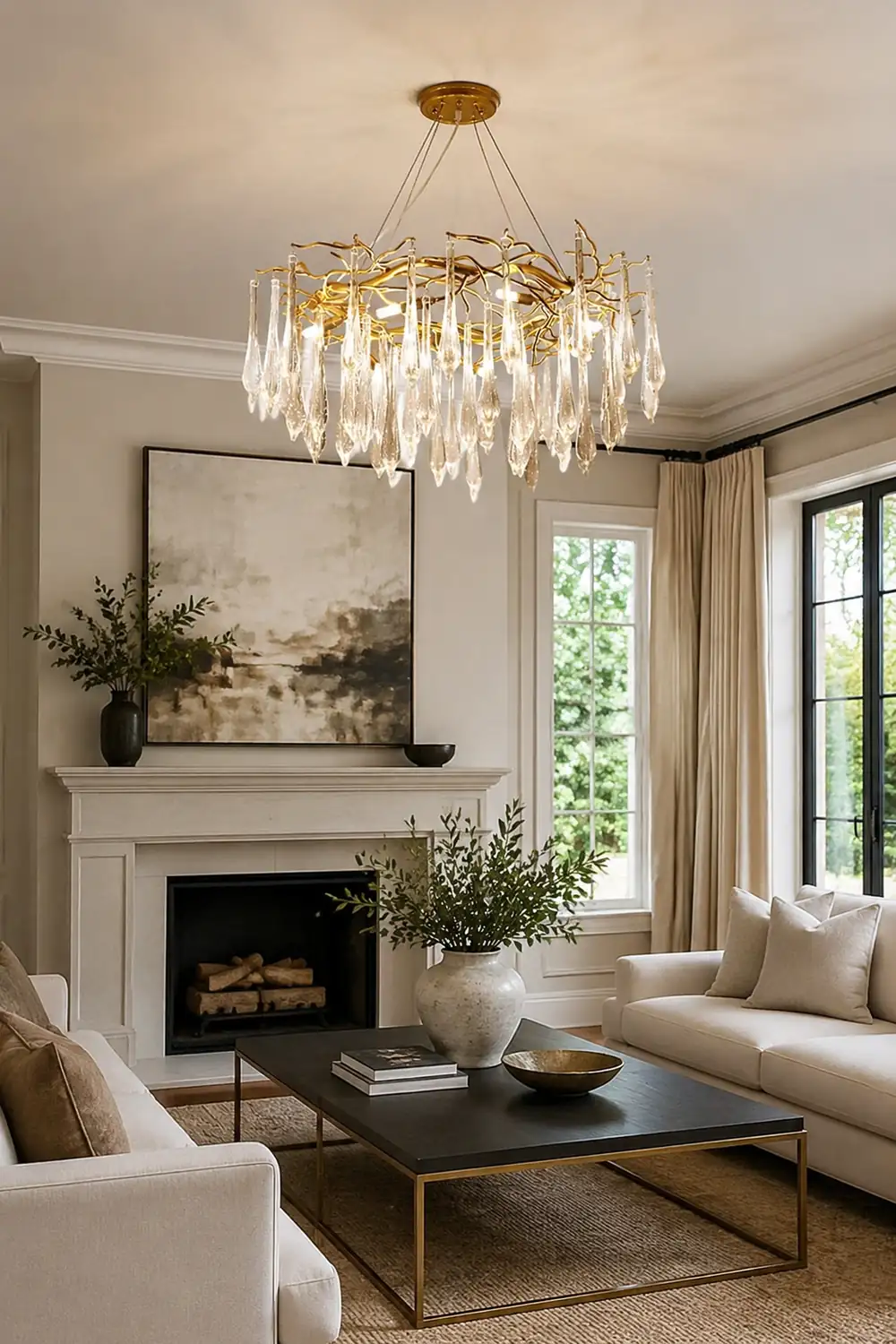 Modern Glass Teardrop Tiered Chandelier - Lumpaz