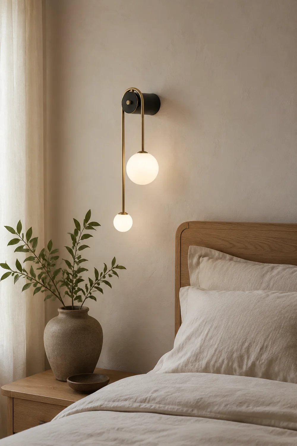 Brass Arc Wall Light - Lumpaz