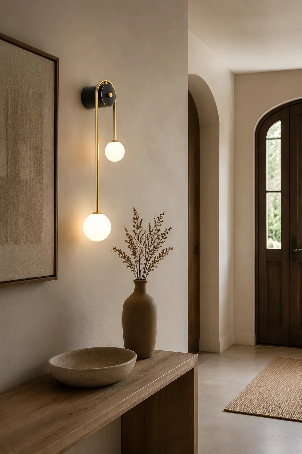 Brass Arc Wall Light - Lumpaz