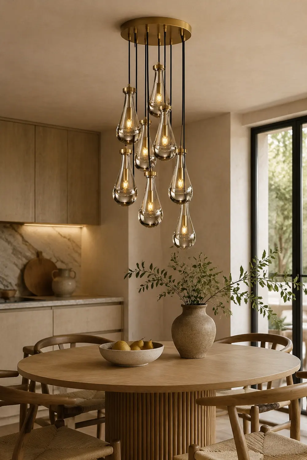 Modern Art Deco Raindrop Chandelier - Lumpaz