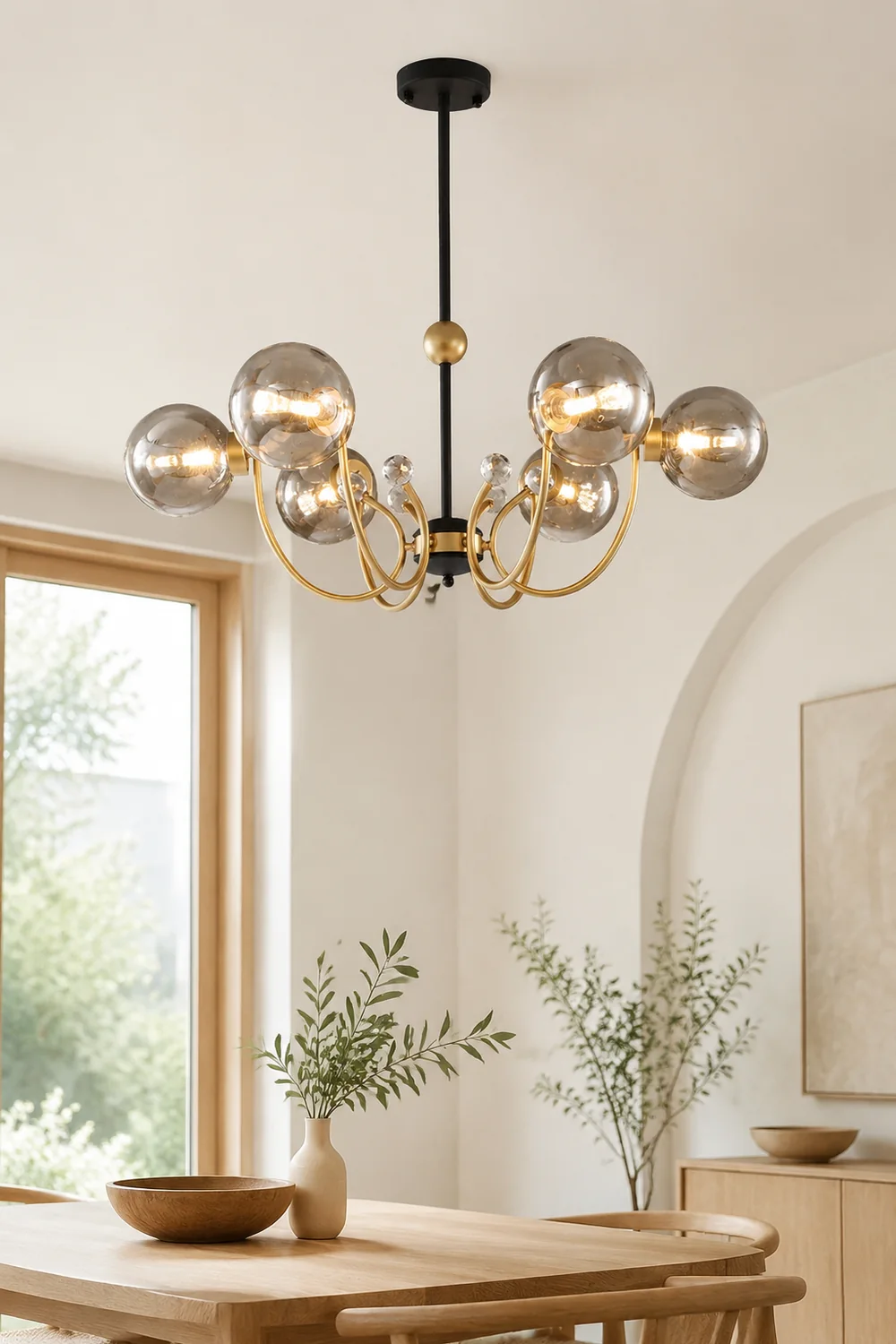 Black Adjustable Sputnik Chandeliers - Lumpaz