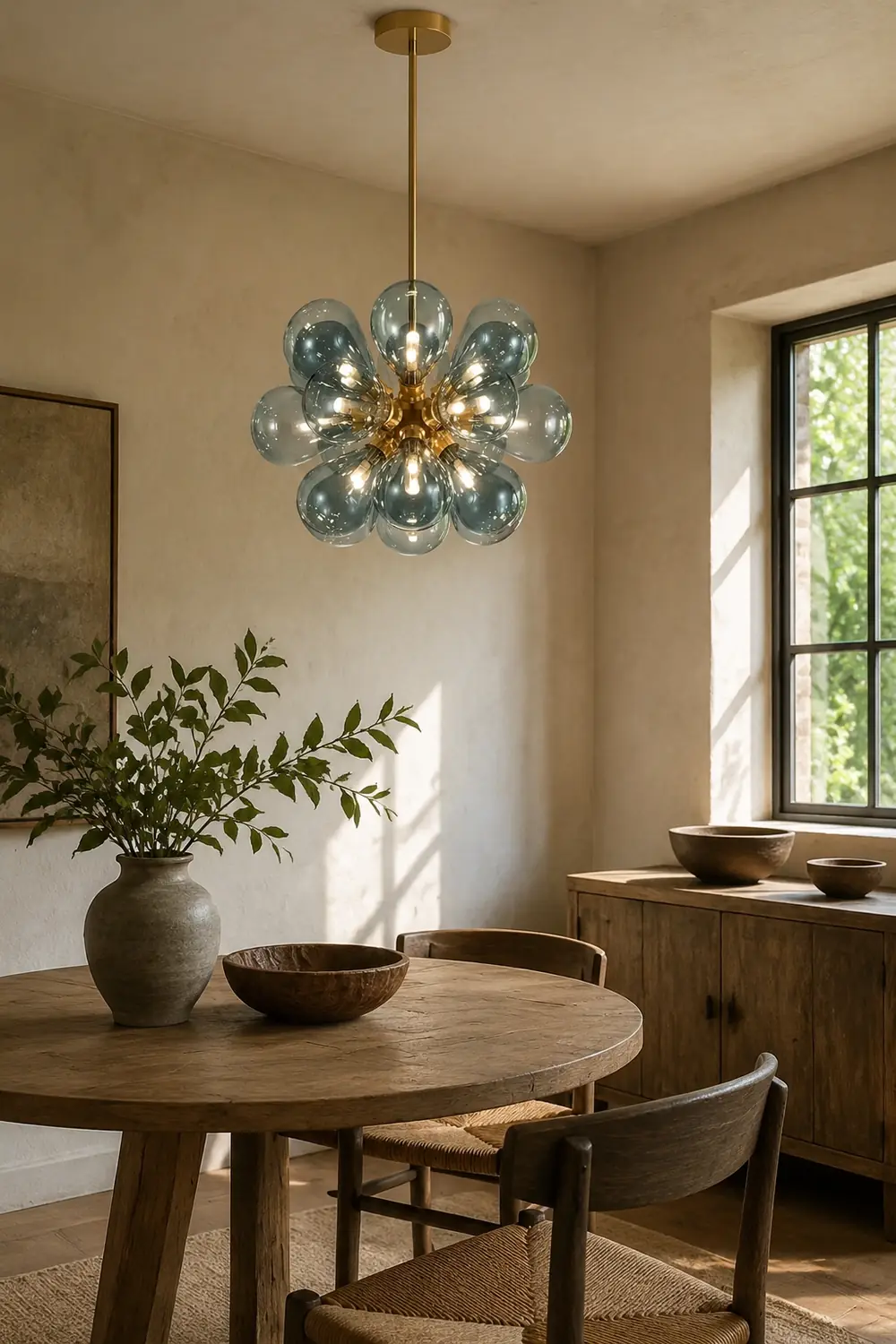 Design Bubble Glass Globe Sputnik Chandelier for Dining Room - Lumpaz