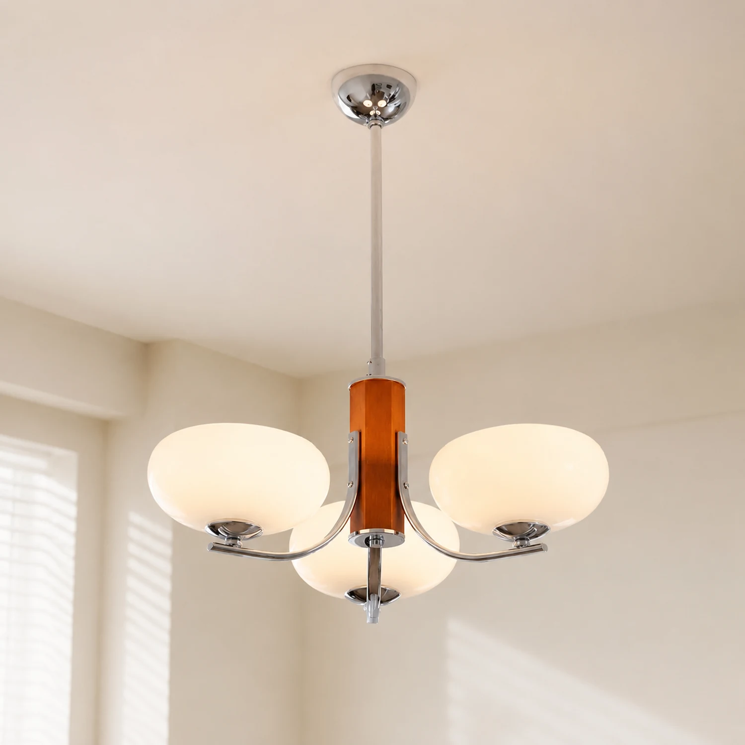 Medieval Bauhaus Solid Wood Chandelier - Lumpaz