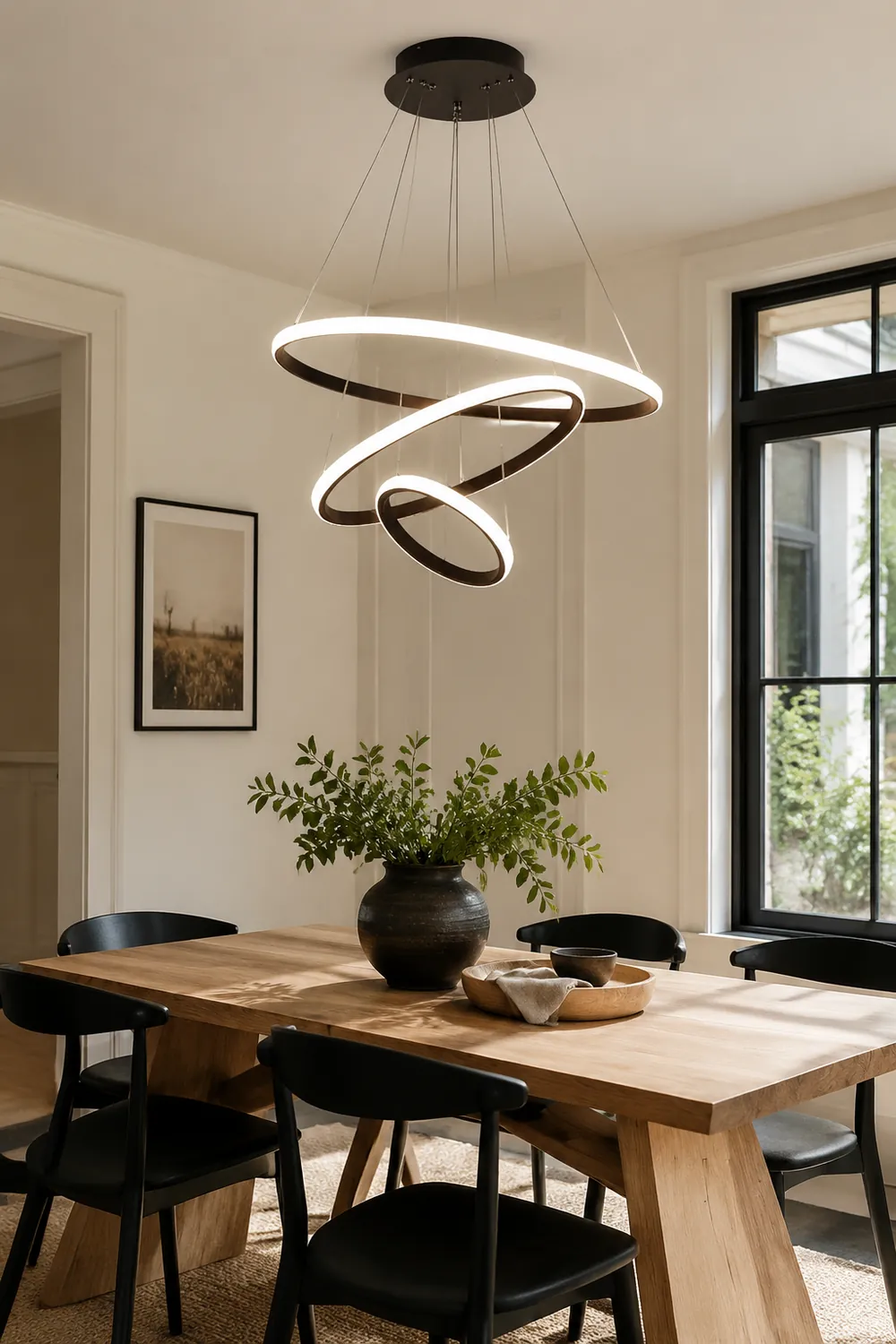 LED Ring Pendant Light Suspended Hanging Ring Chandelier - Lumpaz