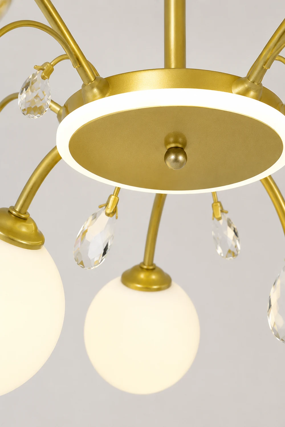 Luxurious Gold Glass Raindrop Chandeliers - Lumpaz