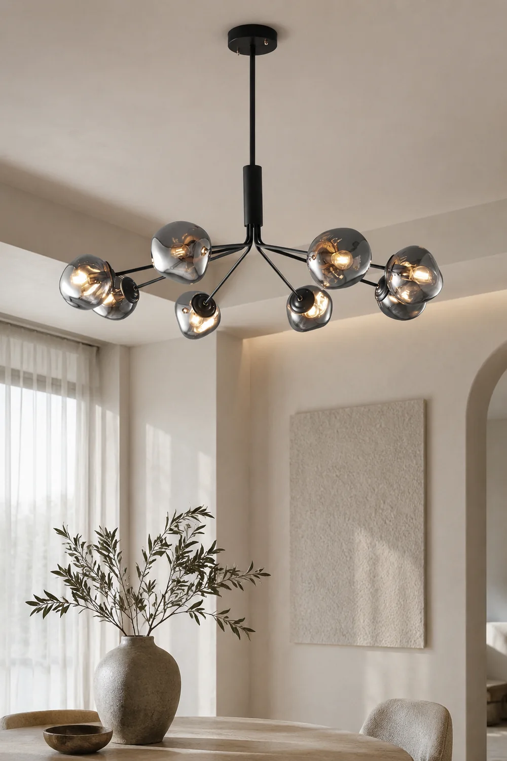 Modern Molecular Lava Glass Living Room Chandelier - Lumpaz