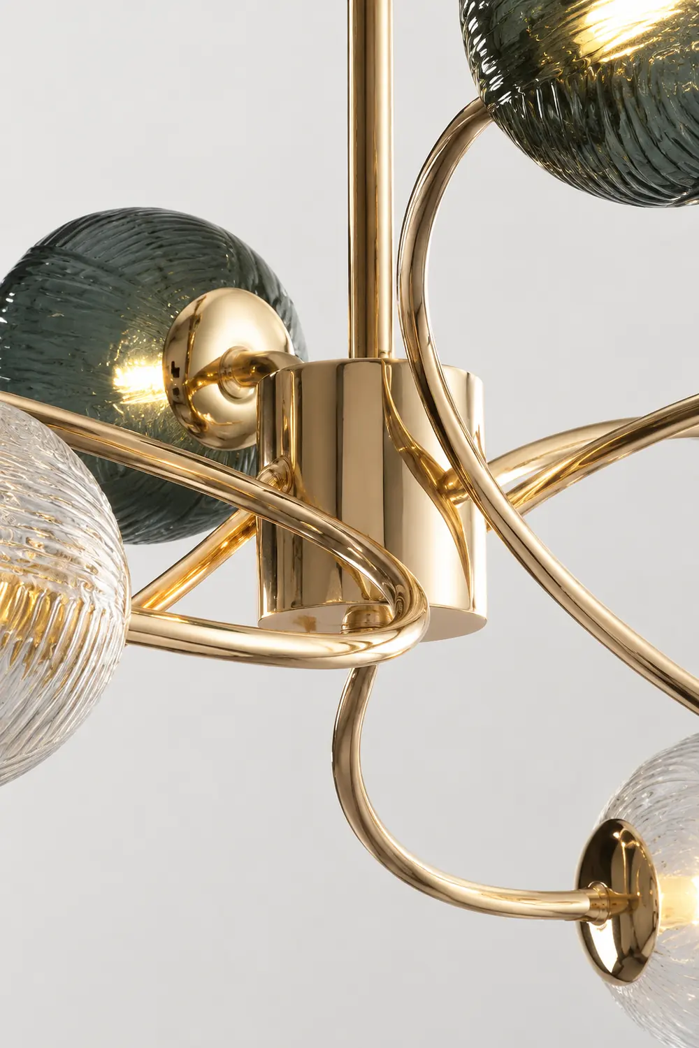Modern Iron Glass Gold LED Pendant Farmhouse Ceiling Light - Lumpaz