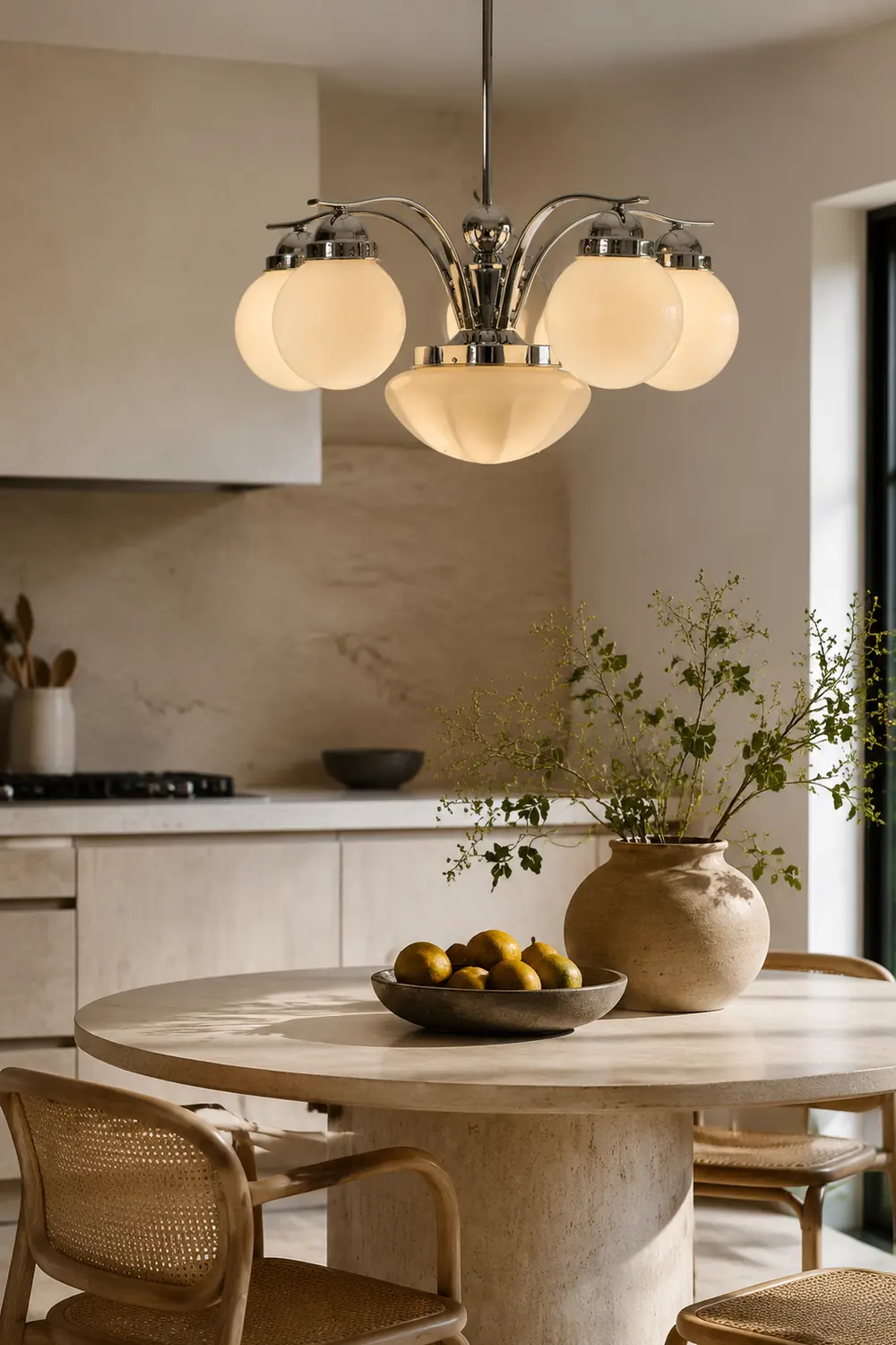 Vintage Ryttenberg Glass Chandelier - Lumpaz