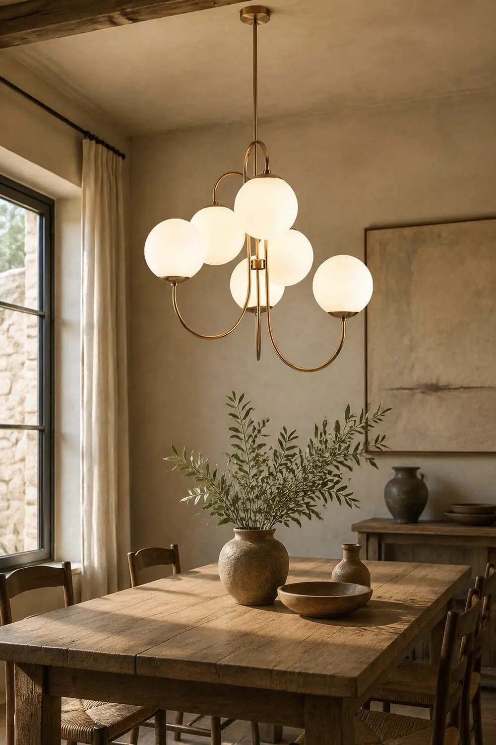 Metal Glass Vintage Chandelier - Lumpaz