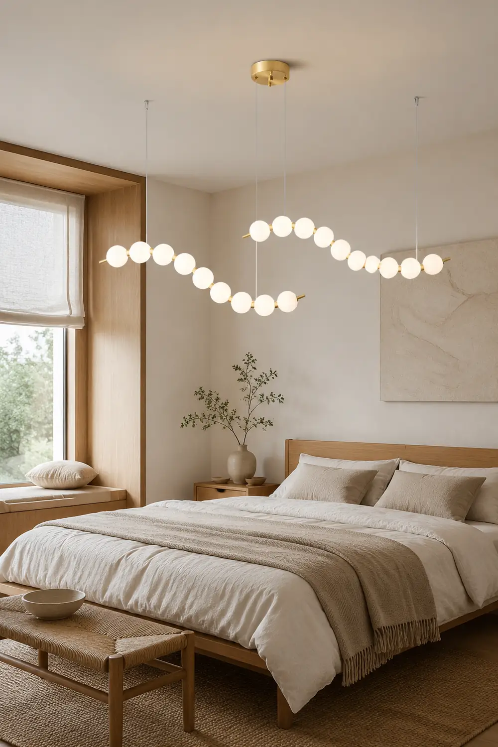 Creative Necklace String White Ball LED Pendant Lights - Lumpaz