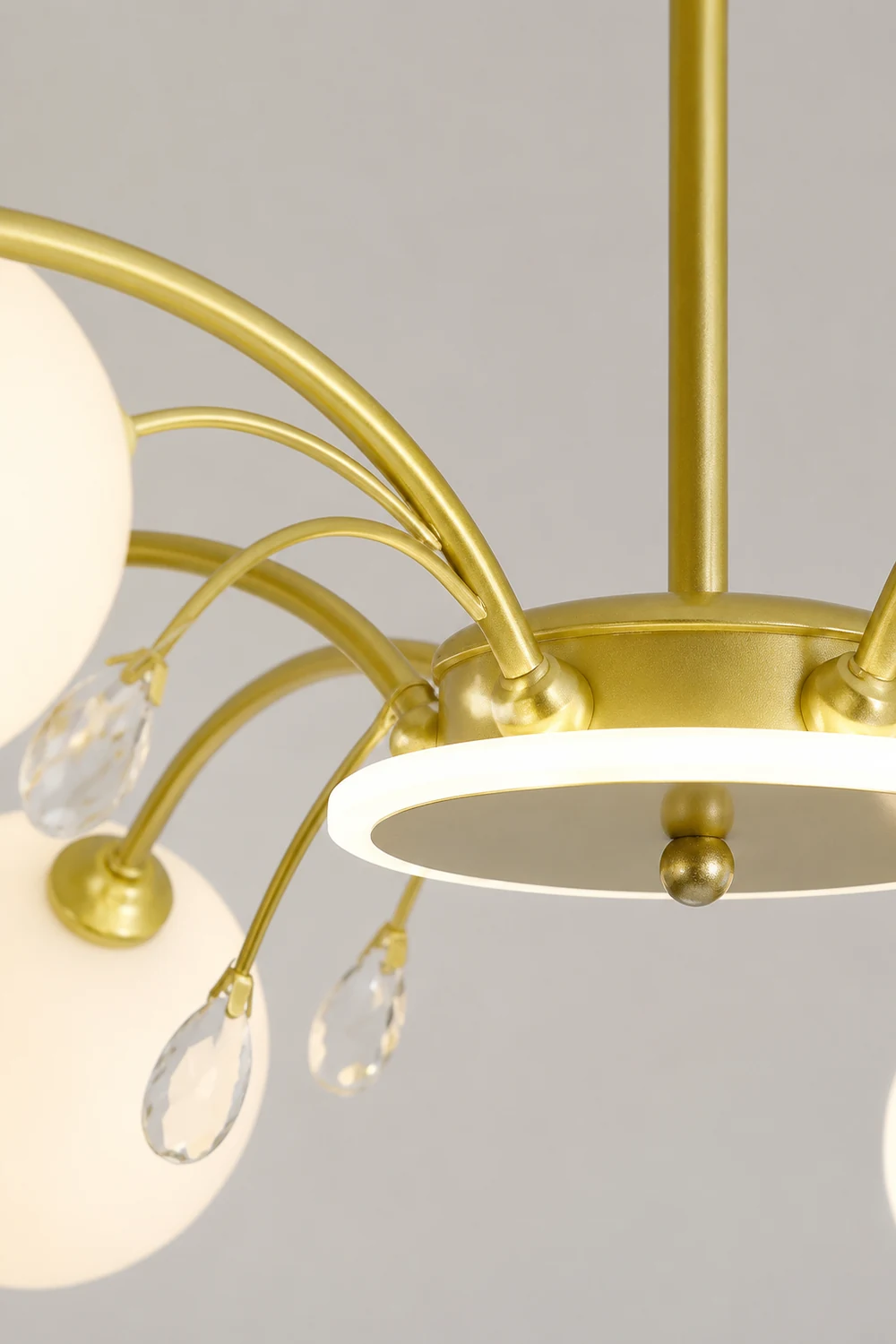 Luxurious Gold Glass Raindrop Chandeliers - Lumpaz