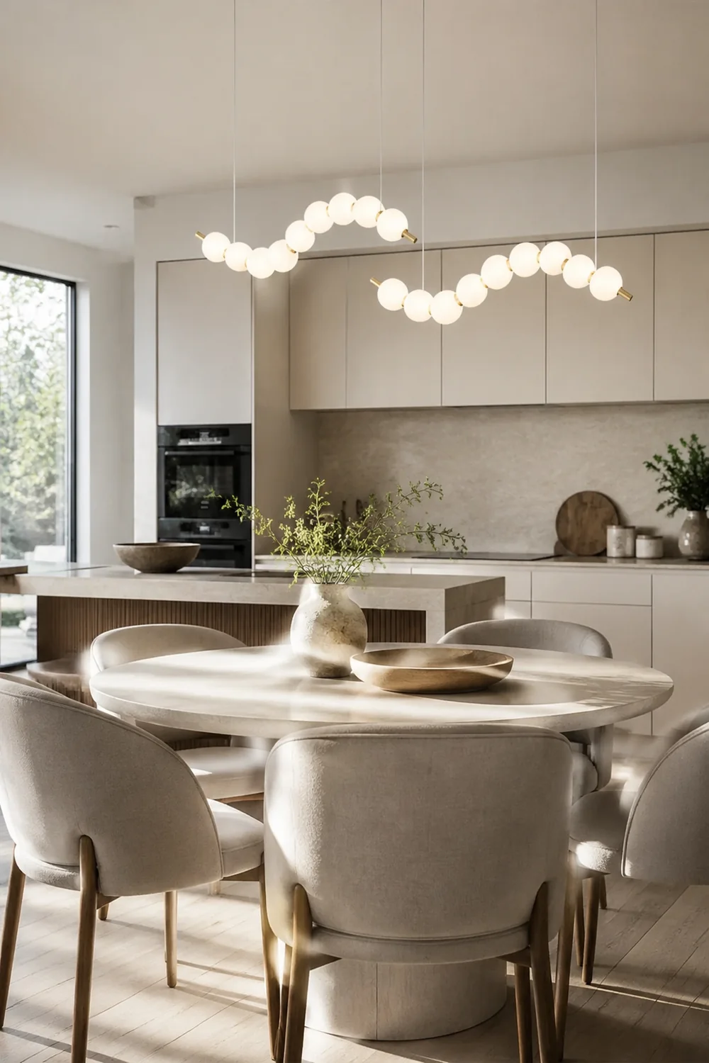Creative Necklace String White Ball LED Pendant Lights - Lumpaz
