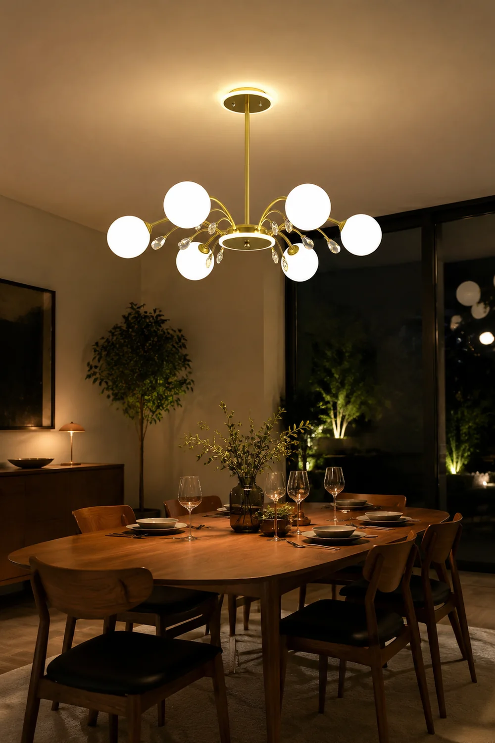 Luxurious Gold Glass Raindrop Chandeliers - Lumpaz