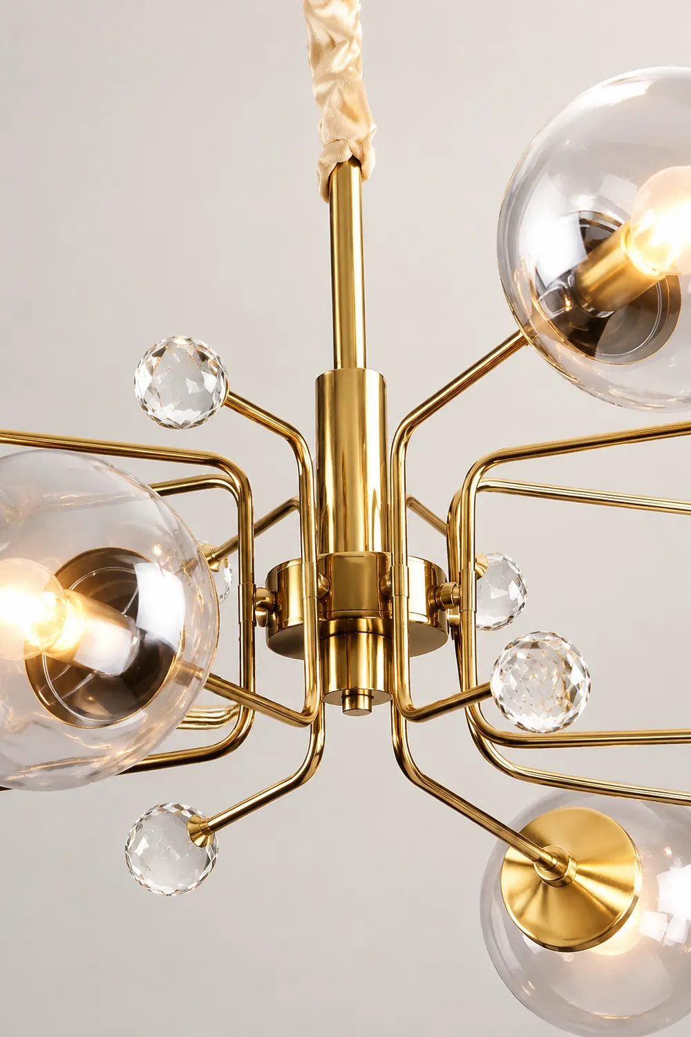 Gold Glass Modern LED chandelier - Lumpaz