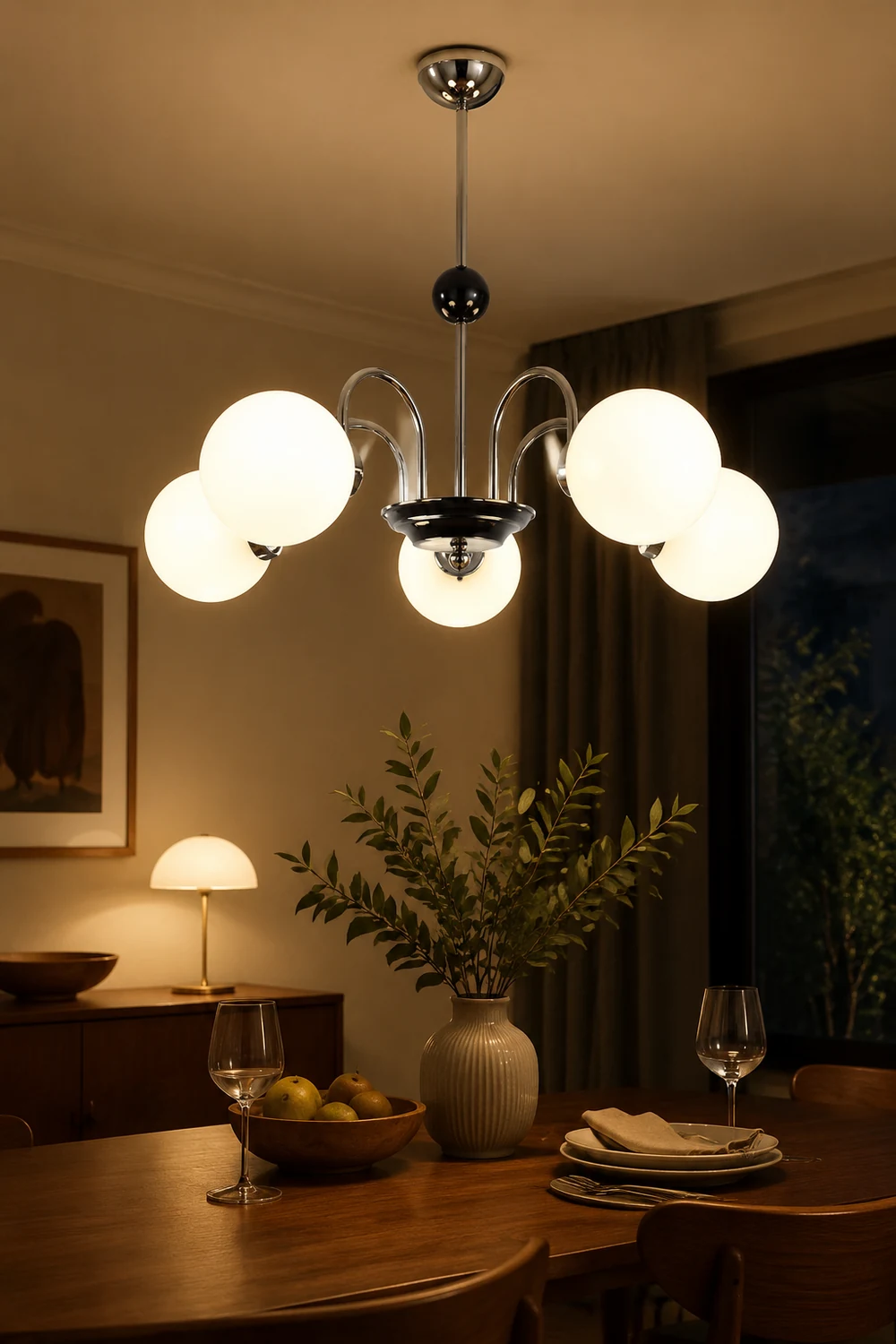 Chrome Chandelier Living Room Lighting Nordic Glass Chandelier - Lumpaz