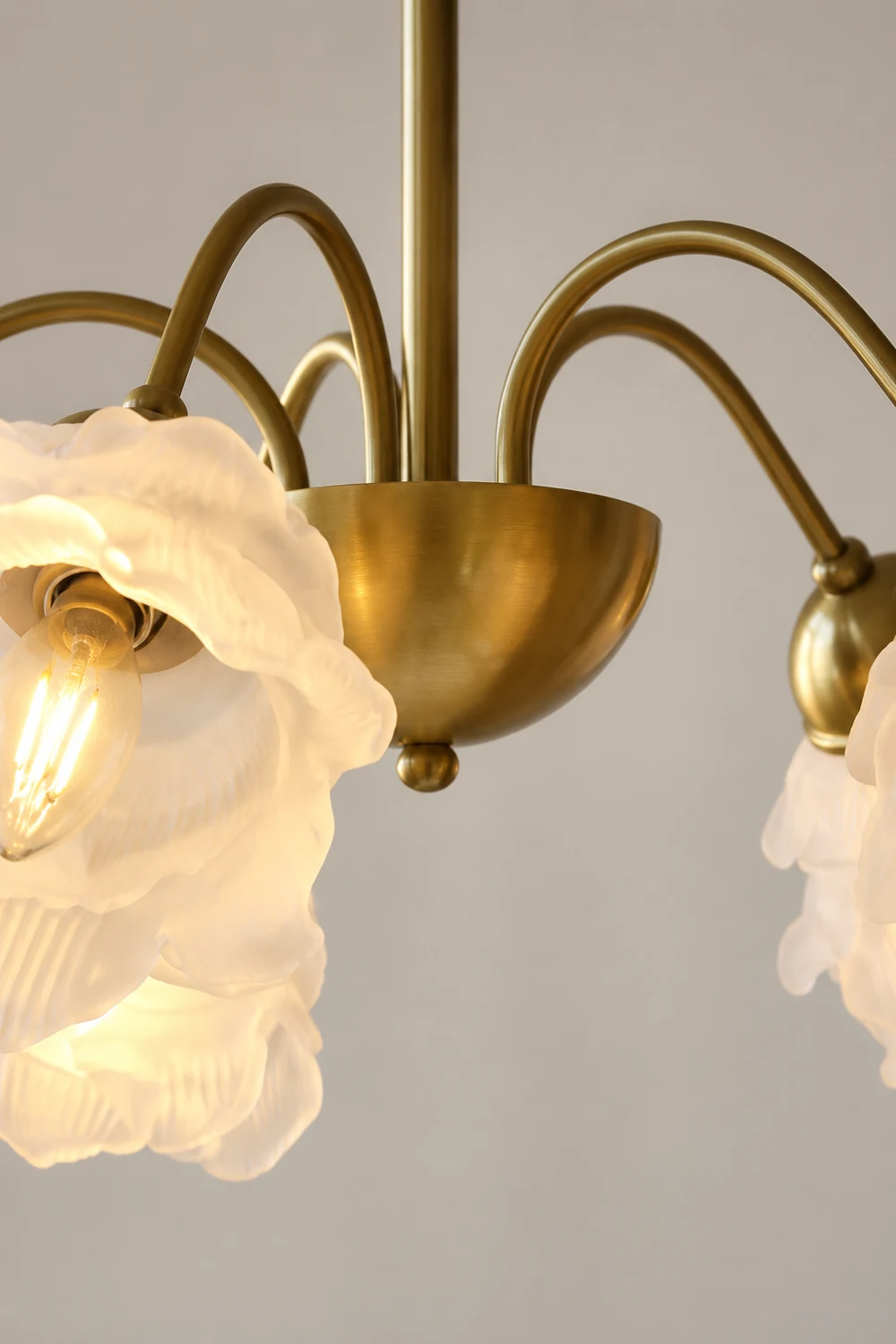Modern French Retro Copper White Chandelier - Lumpaz
