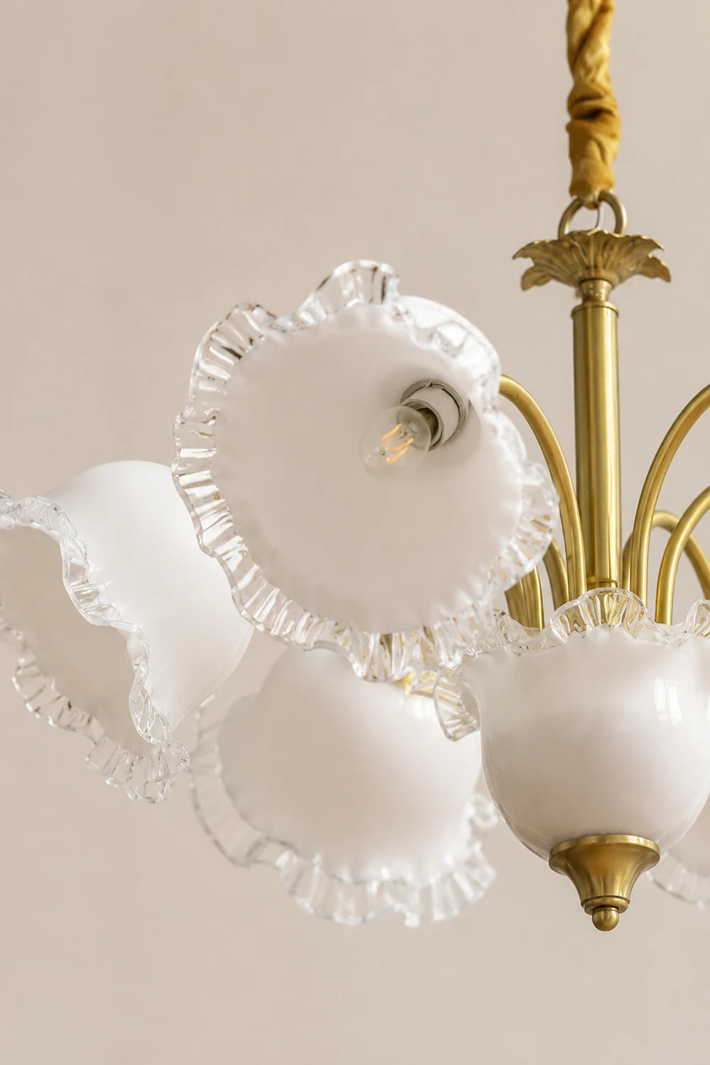 Large Flower Shape Copper Ceiling Chandelier - Lumpaz