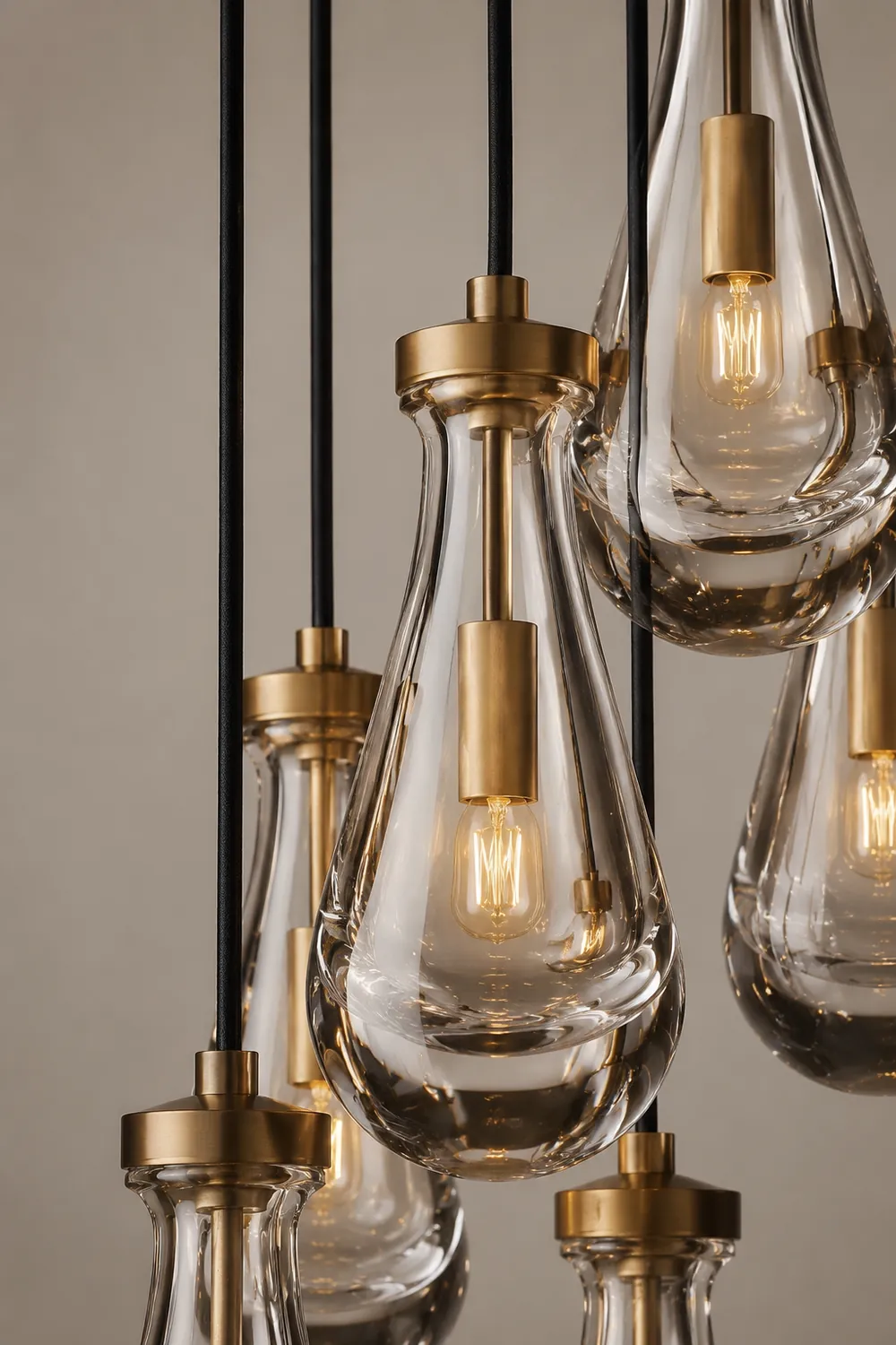 Modern Art Deco Raindrop Chandelier - Lumpaz