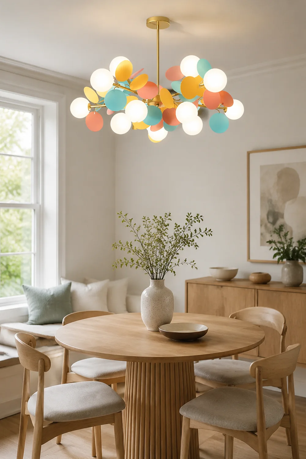 Nordic Multicolored Flower Branch Living Room Chandelier - Lumpaz