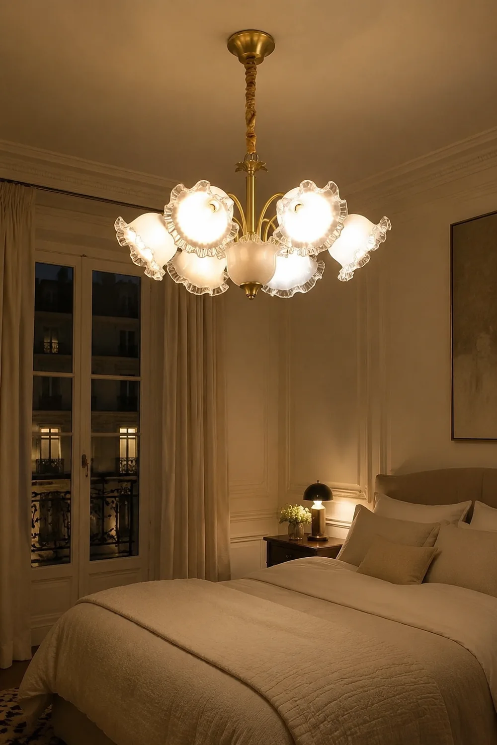 Large Flower Shape Copper Ceiling Chandelier - Lumpaz