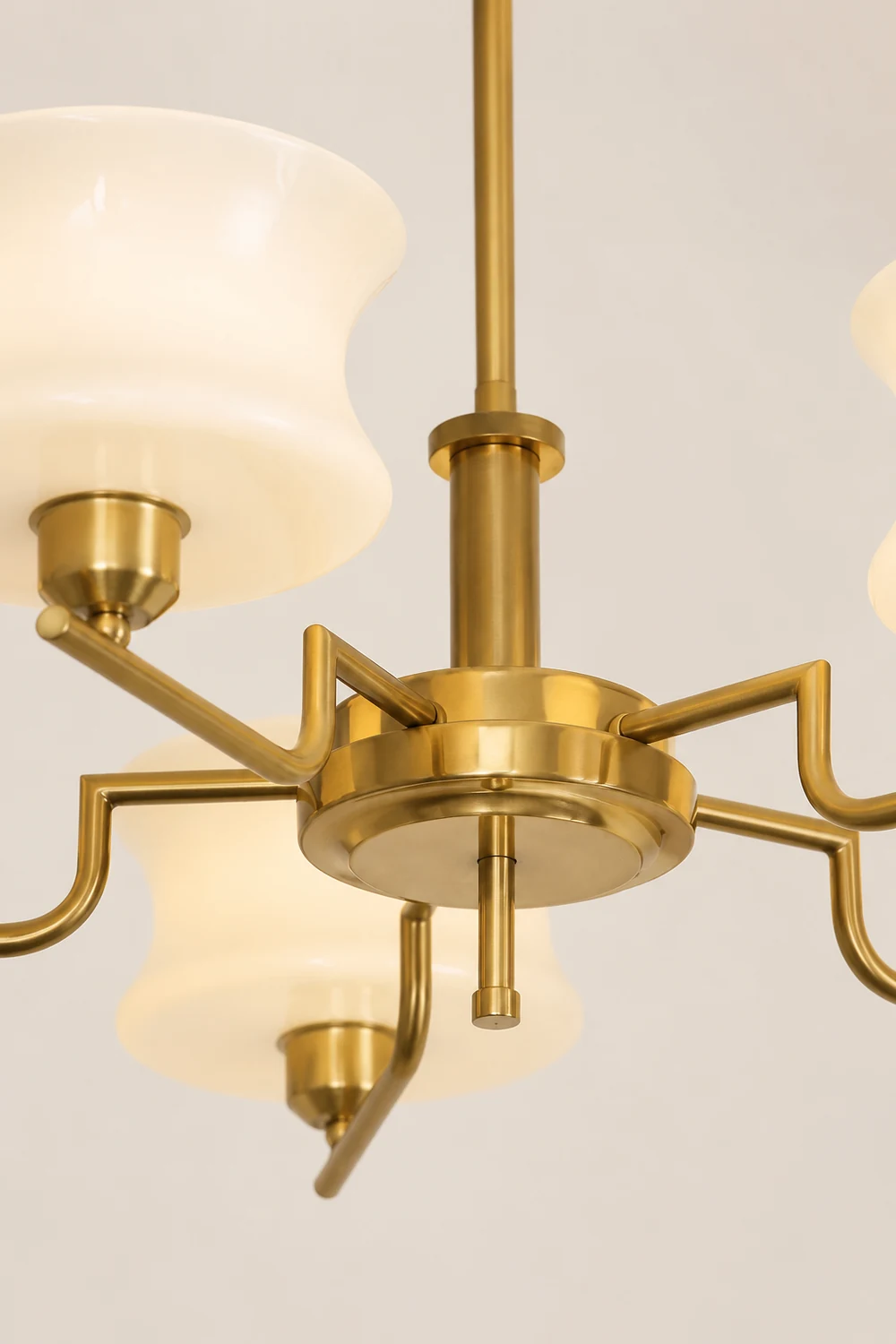 Nordic Belue Brass Glass Chandelier For Dining Room - Lumpaz