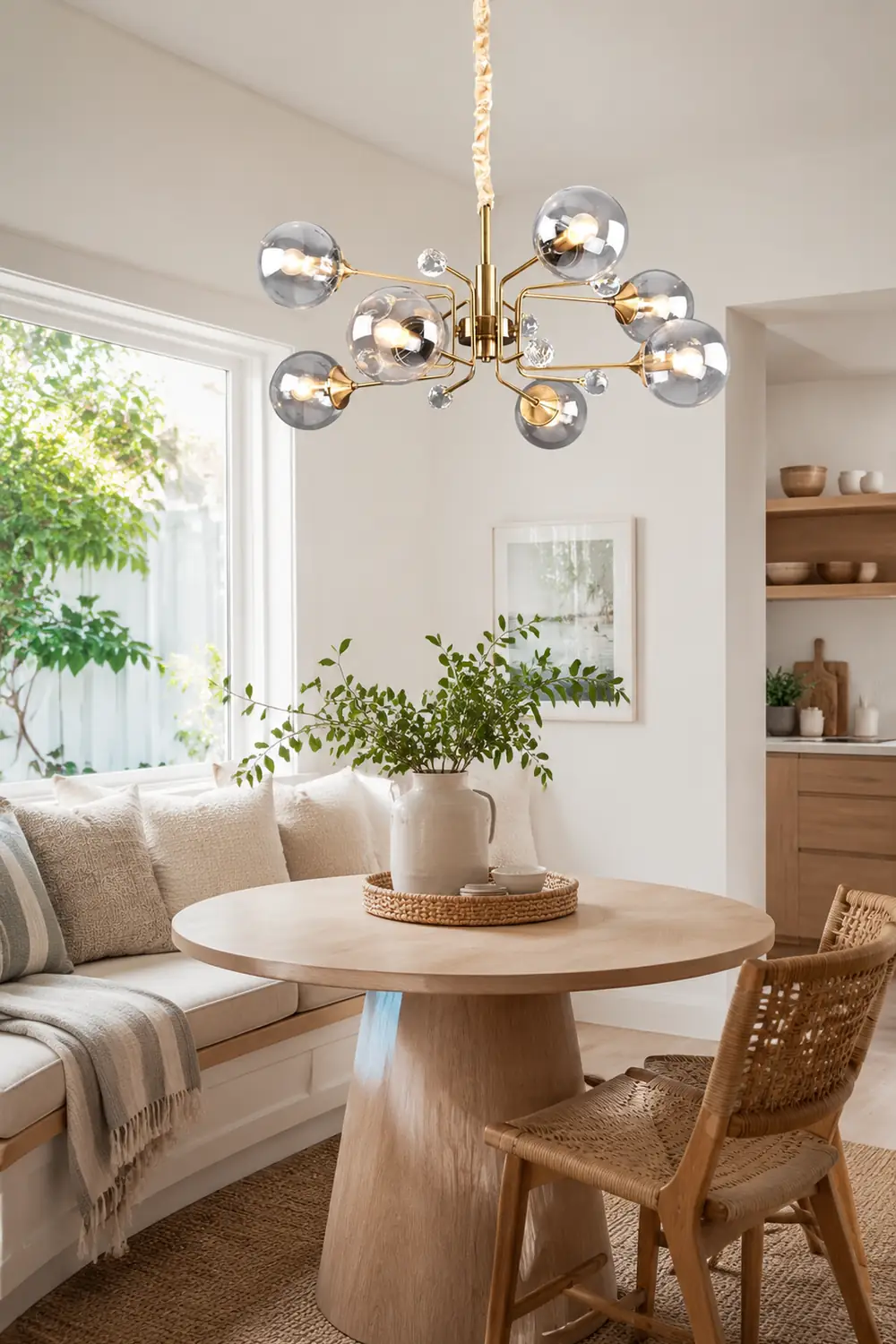 Gold Glass Modern LED chandelier - Lumpaz
