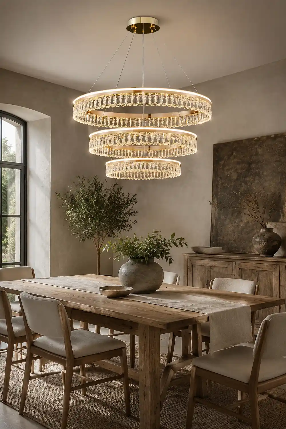 Luxury Large Crystal Ring Chandelier - Lumpaz