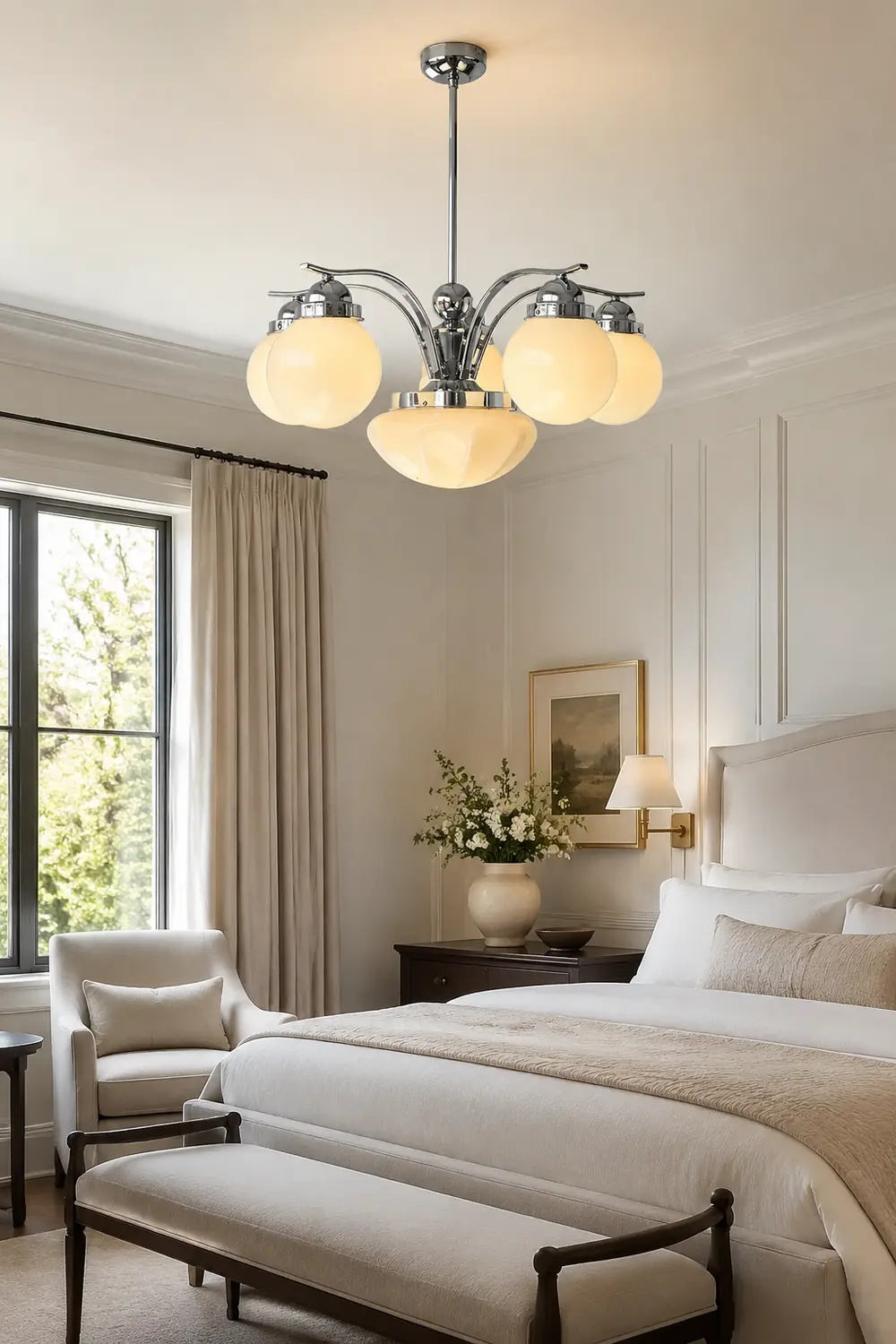 Vintage Ryttenberg Glass Chandelier - Lumpaz
