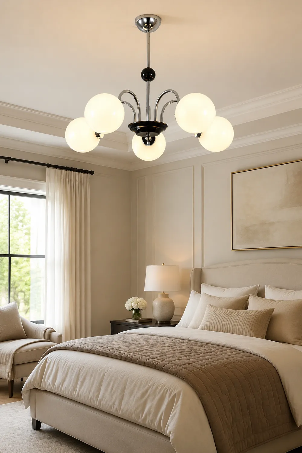 Chrome Chandelier Living Room Lighting Nordic Glass Chandelier - Lumpaz